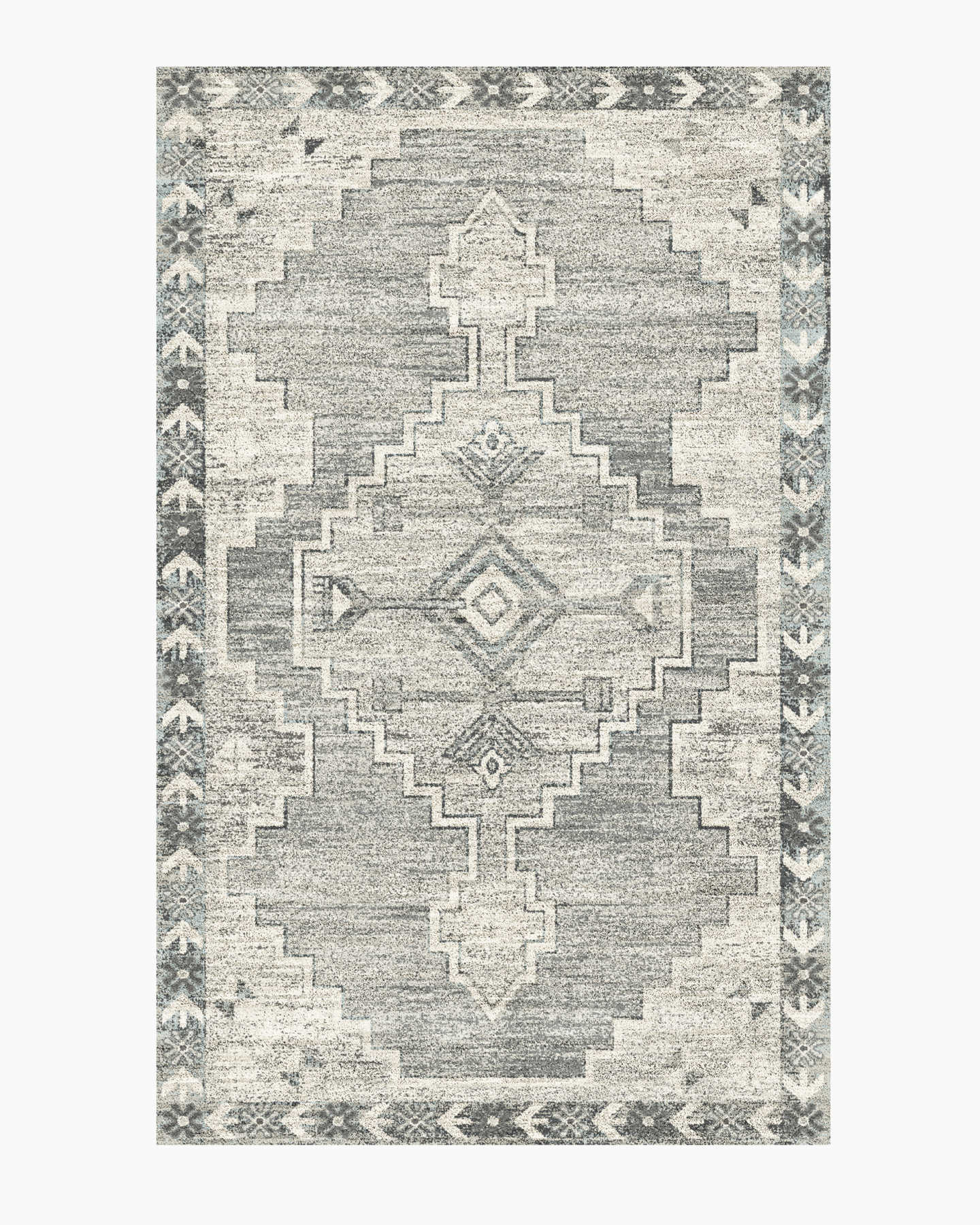 Suri Hand-Knotted Wool Rug - Tonal Grey