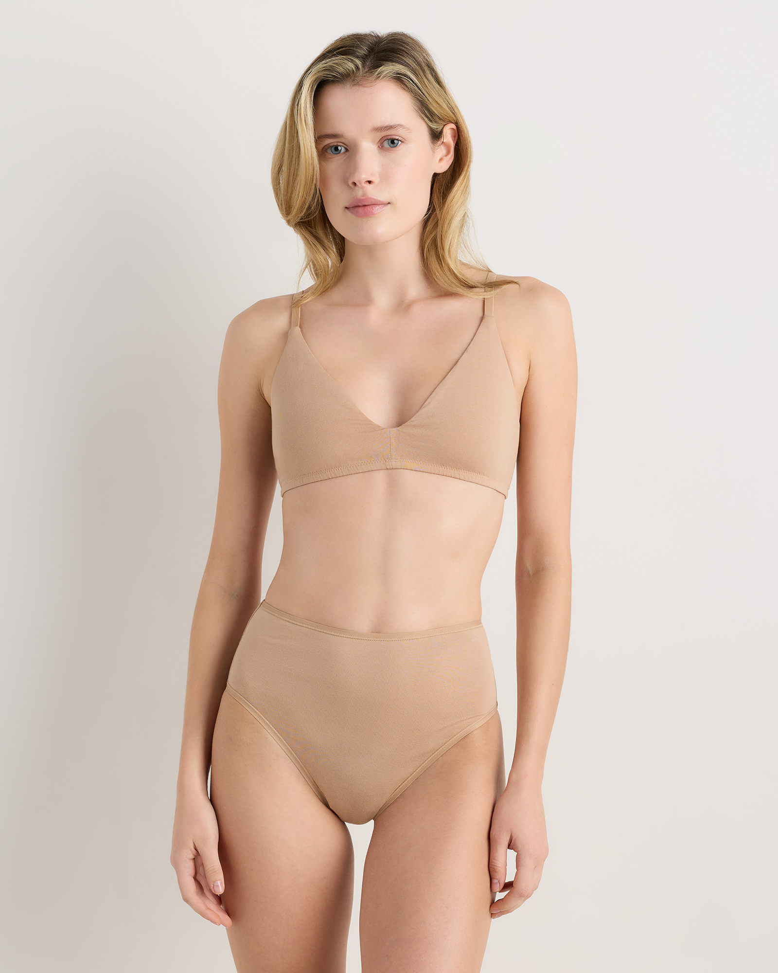 Organic Cotton Triangle Bralette (2-Pack) in Black