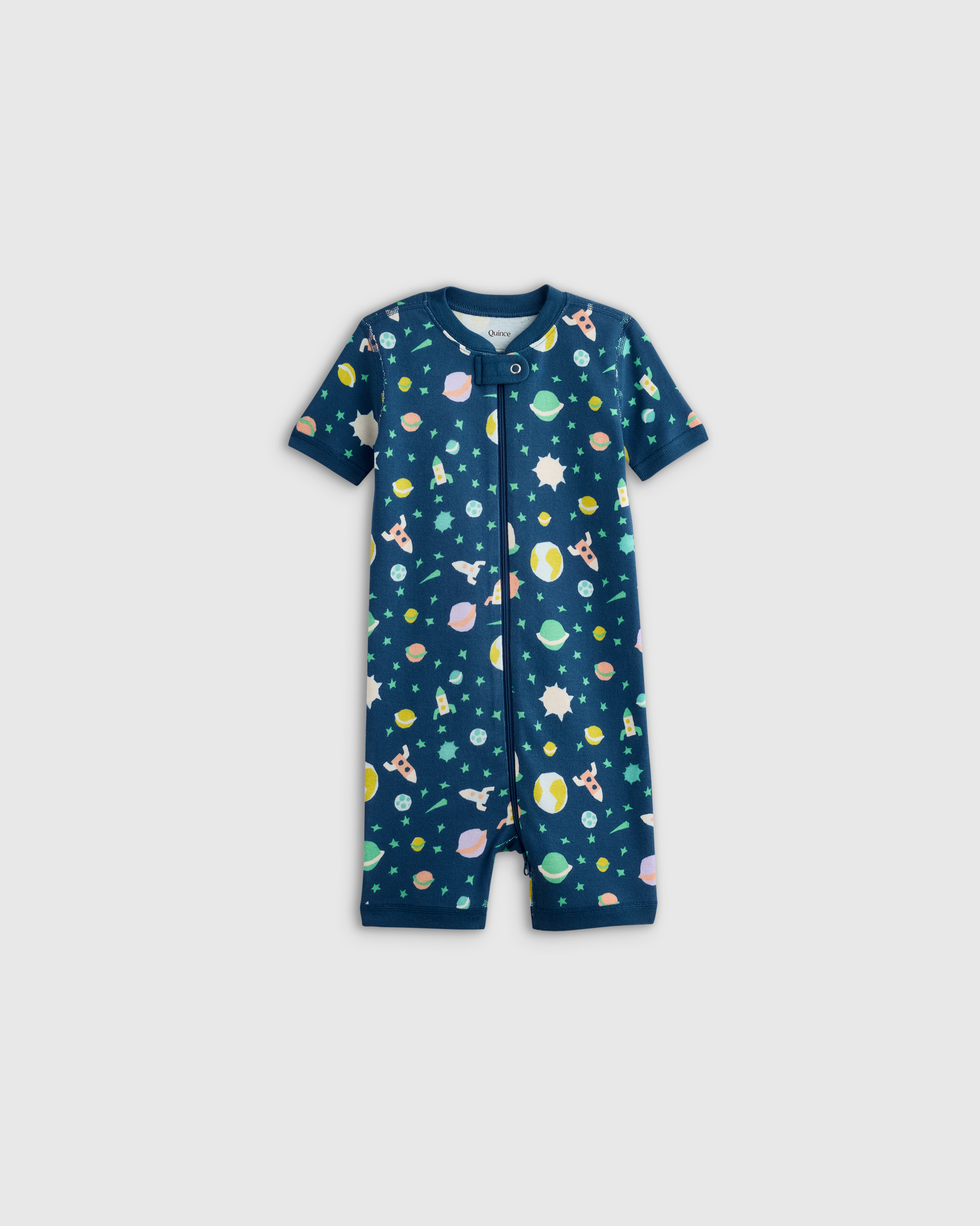 100% Organic Cotton Shortie Onesie Pajama - thumbnail 3