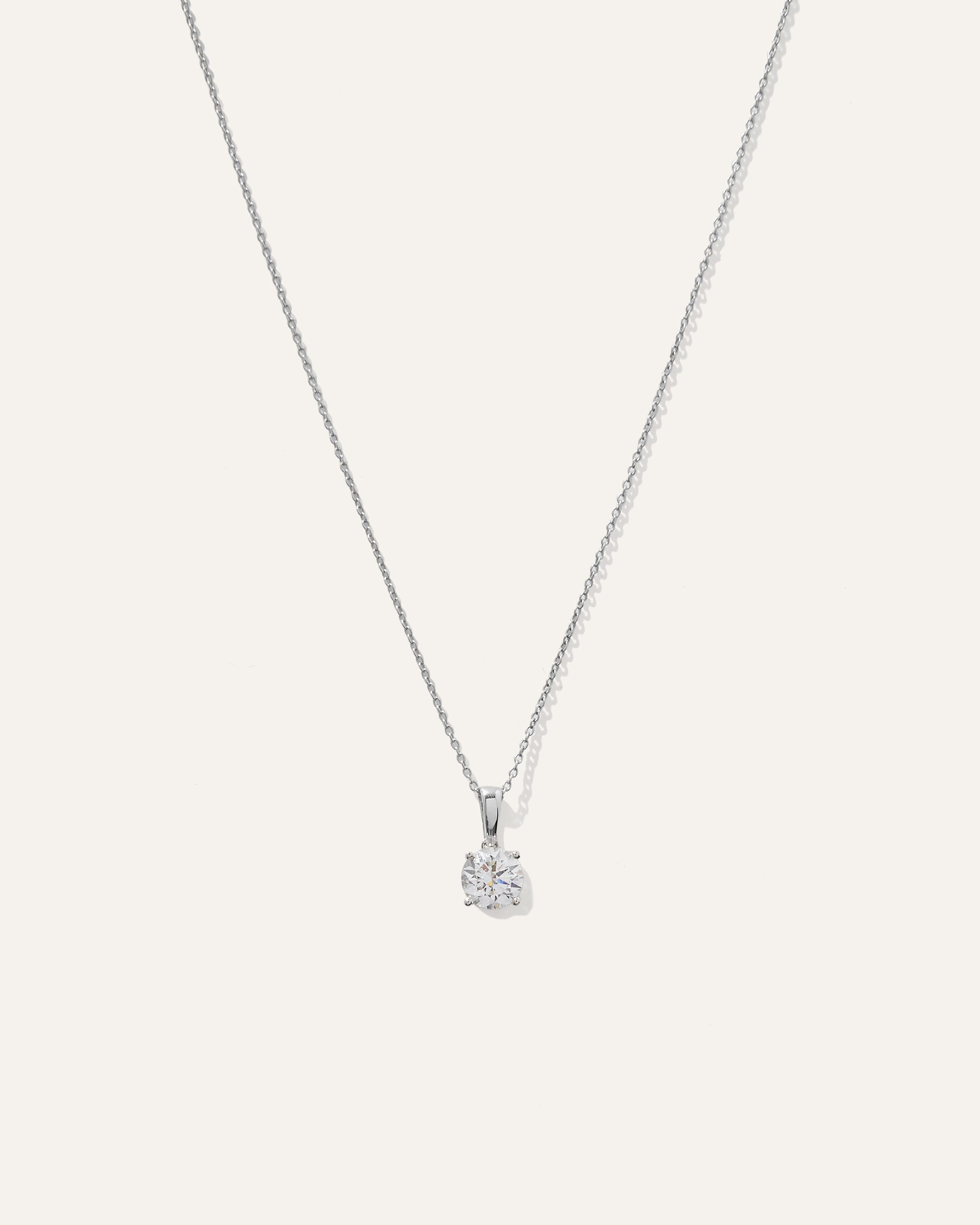 Quince Women's 14k Gold Lab Grown Diamond Solitaire Necklace In Metallic