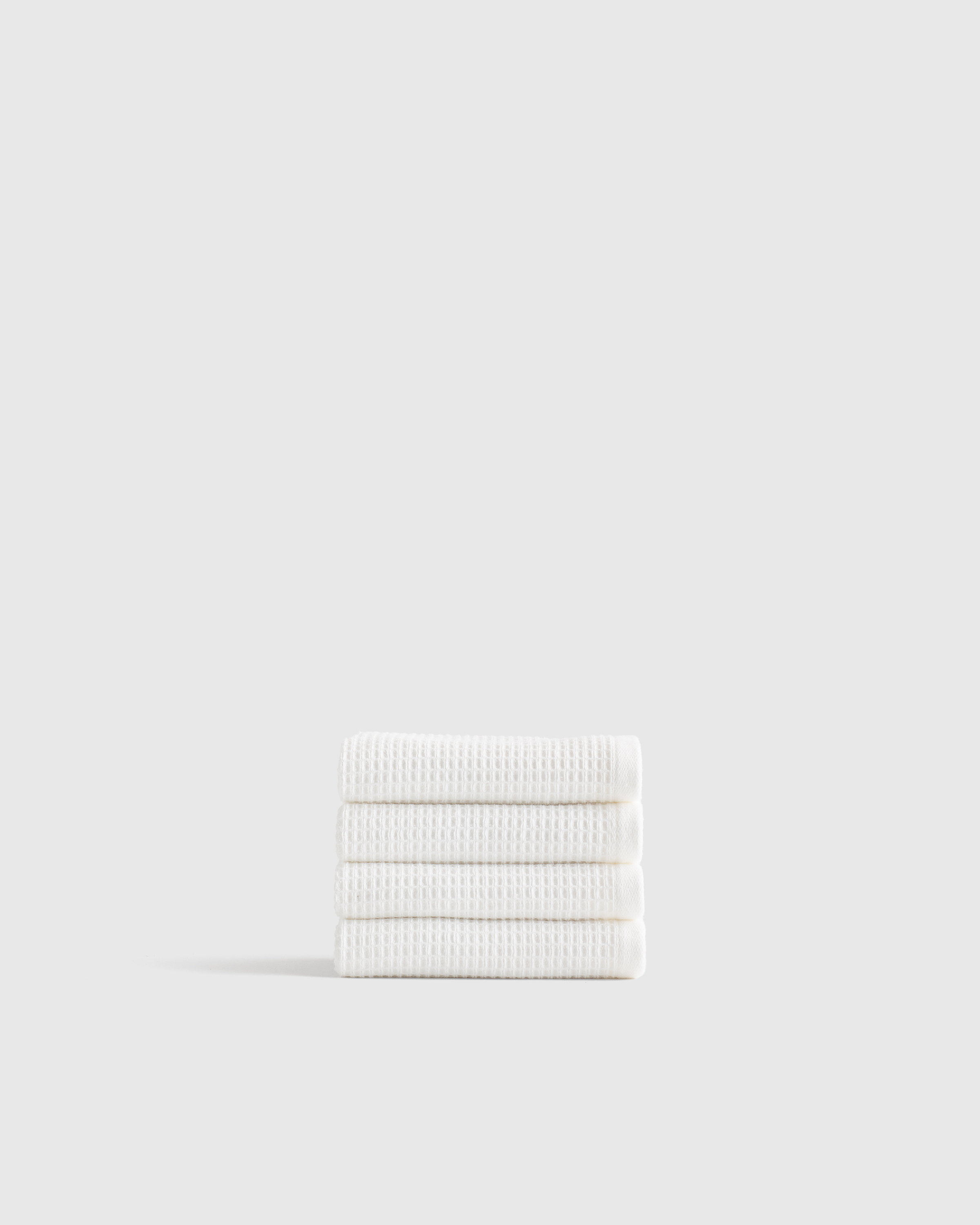 (Silver) Turkish Waffle Terry Washcloth (Set of 4)