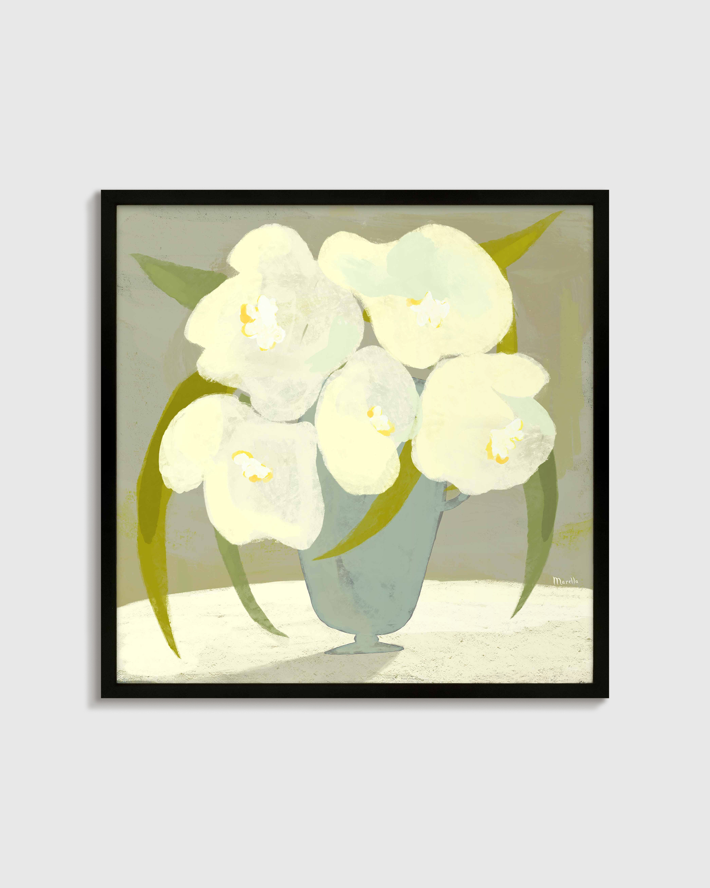 Vase with White Flowers by Marco Marella