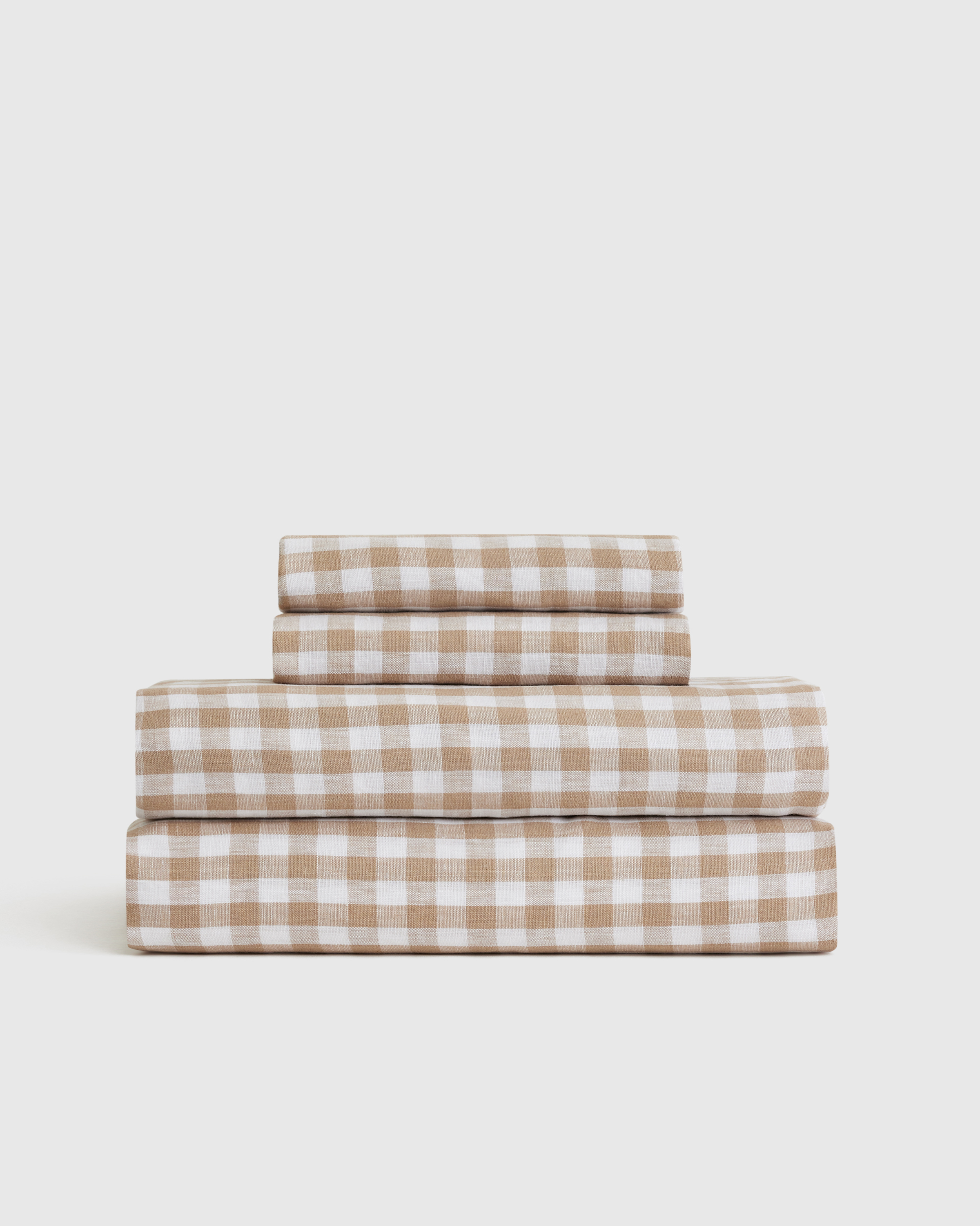 European Linen Gingham Sheet Set