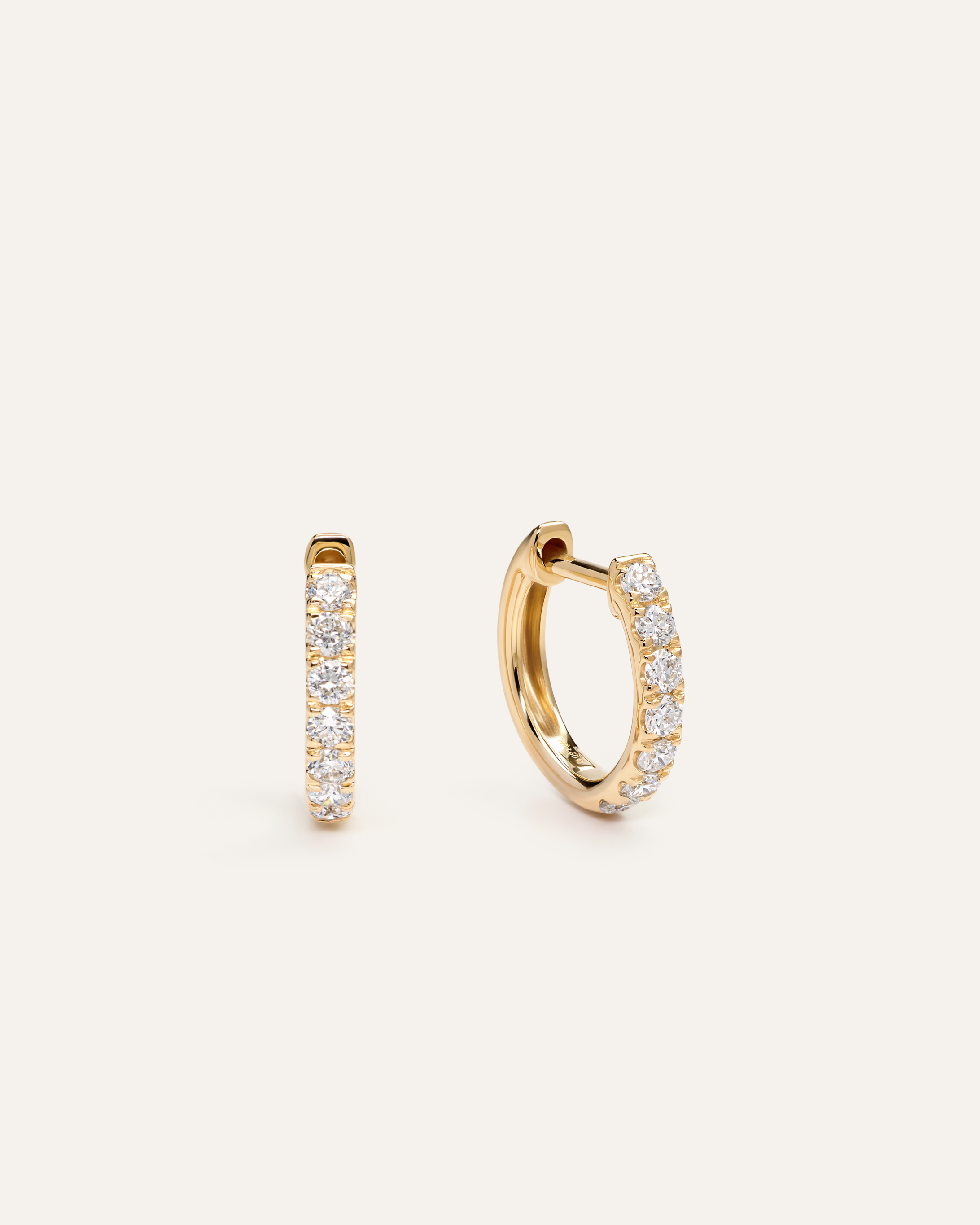 14K Gold Lab Grown Diamond Huggies