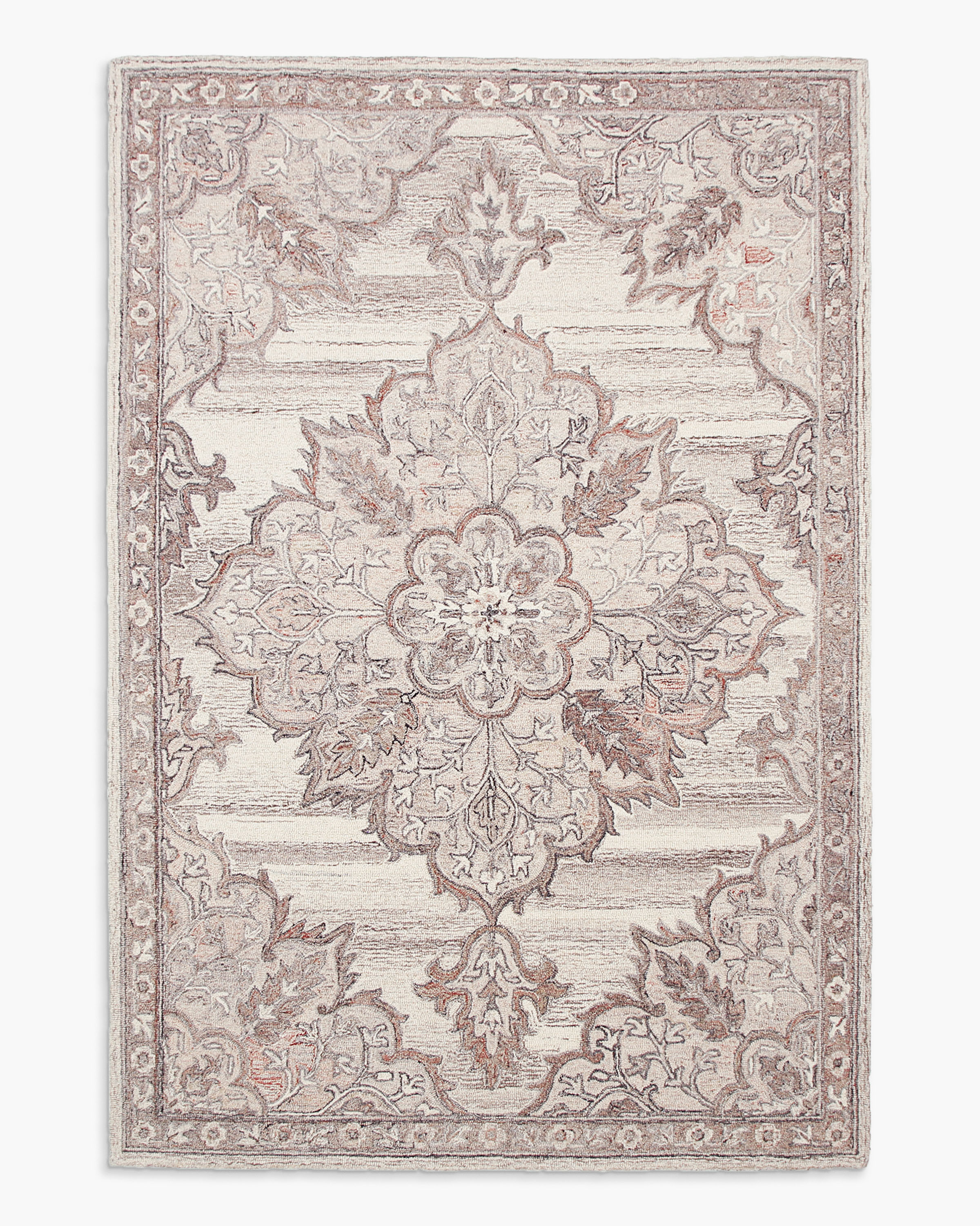 Quince Juliet Tufted Wool Rug In Natural/pink