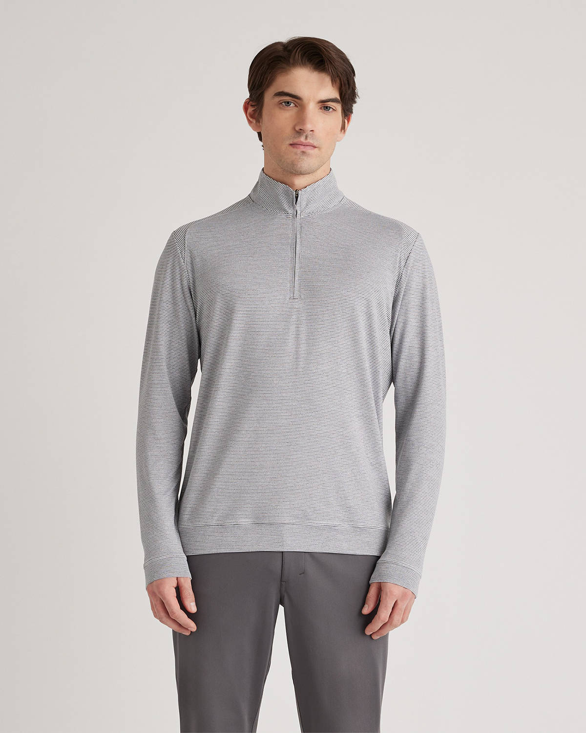 White Tour Performance Men's Golf Quarter Zip Pullover