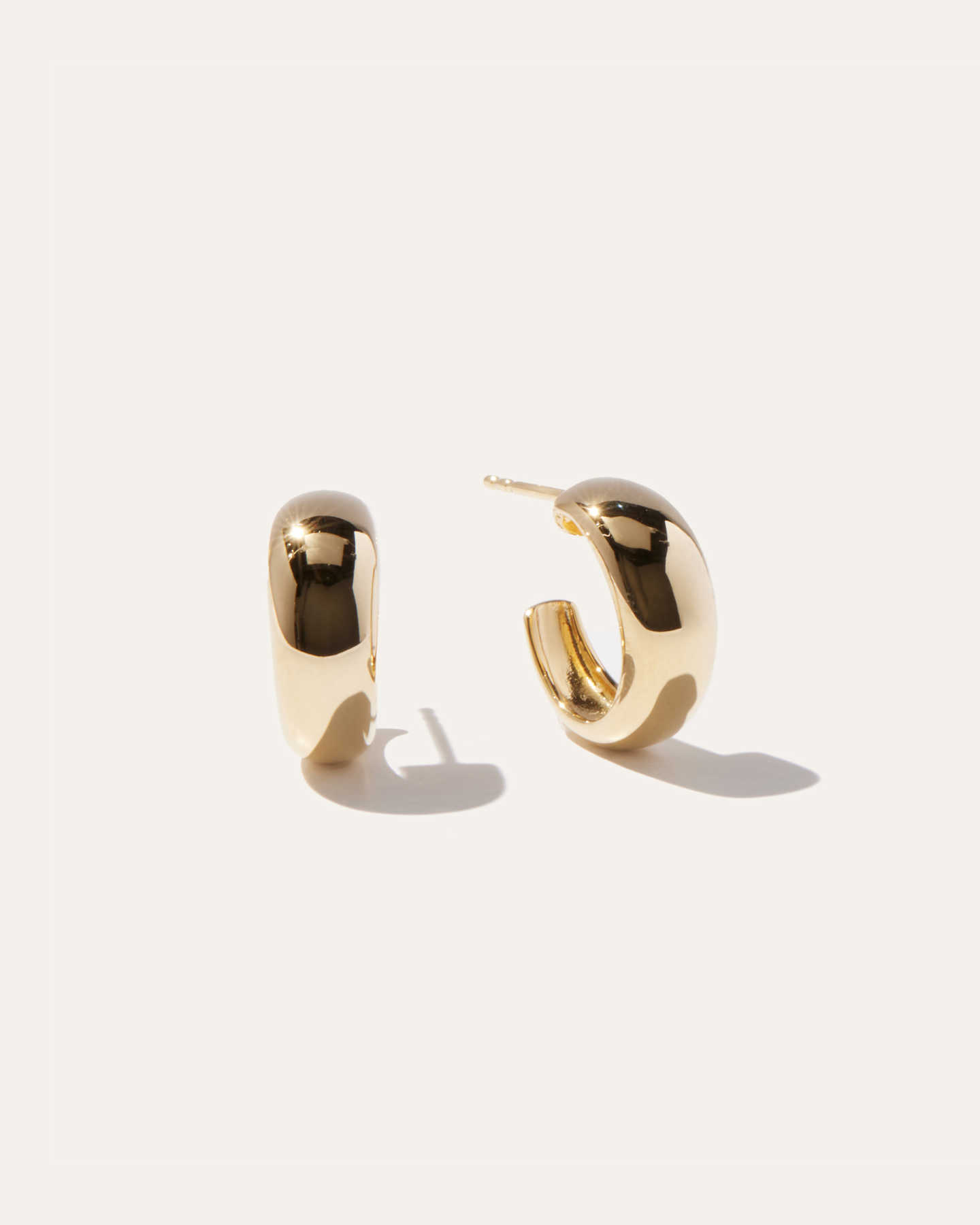 Chunky Hoop Earrings - Gold Vermeil