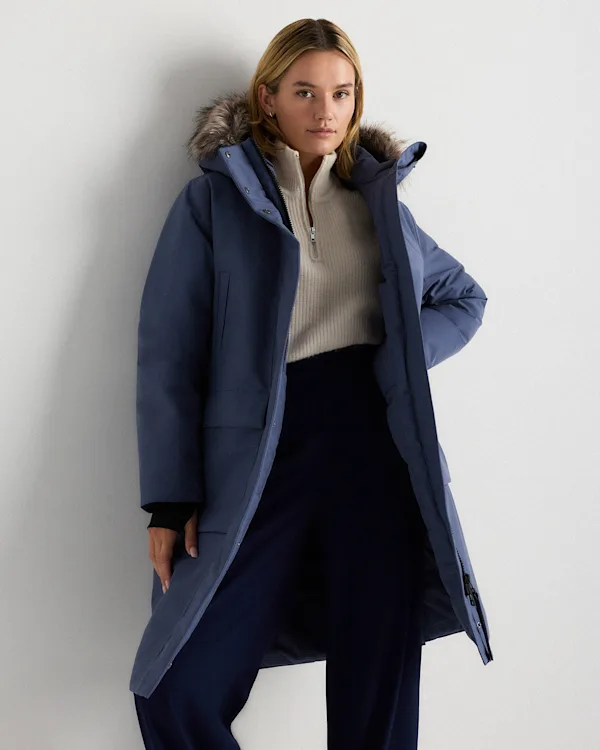 Responsible Down Hooded Long Parka