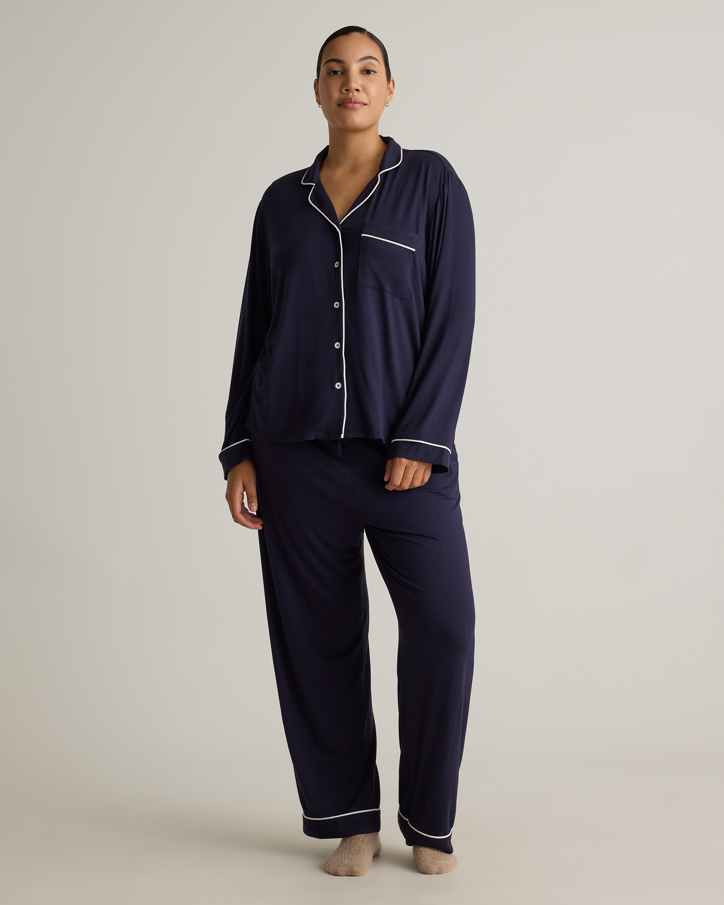 Bamboo Jersey Long Sleeve Pajama Set