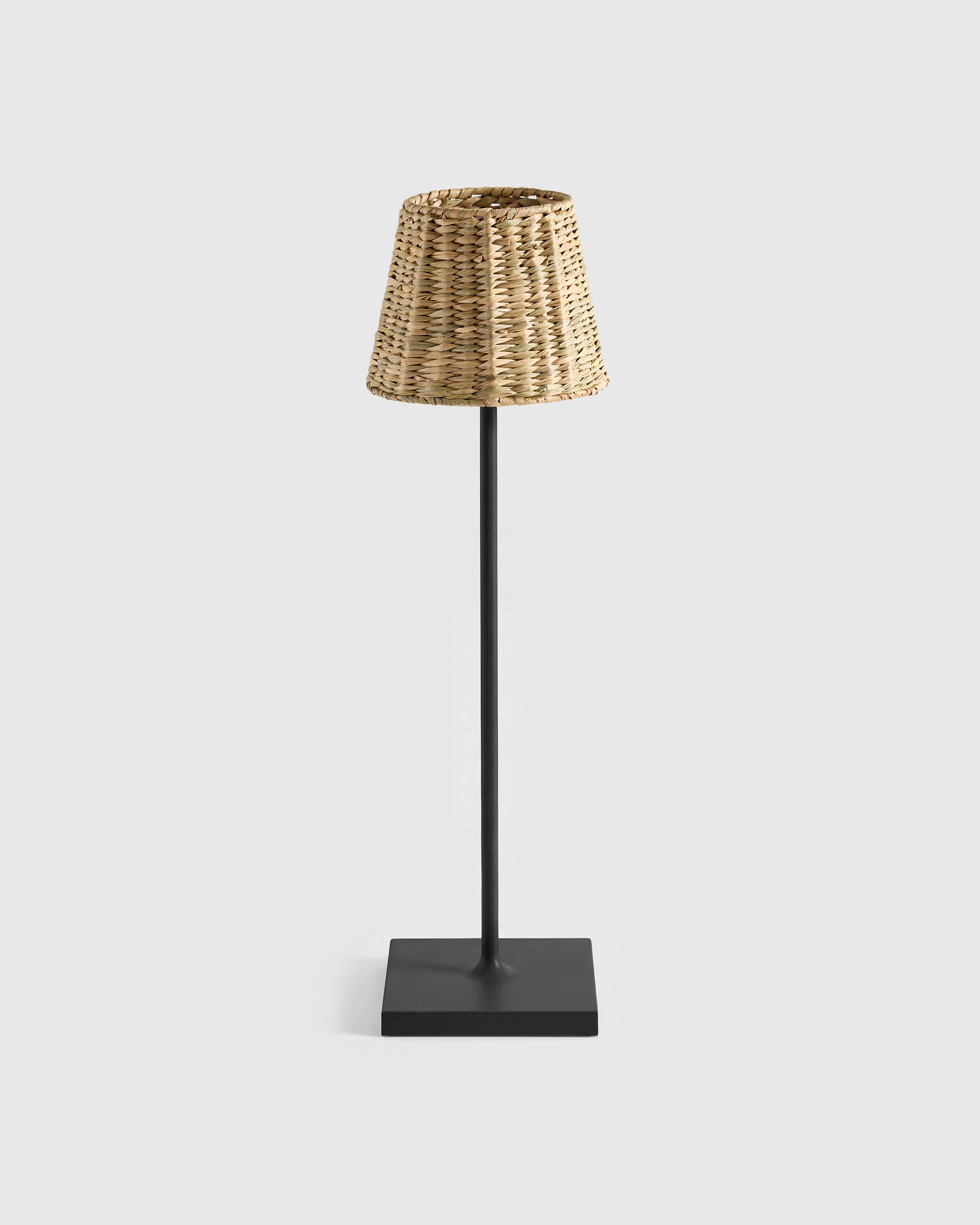 Poldina Pro Rechargeable Table Lamp with Seagrass Shade by Zafferano