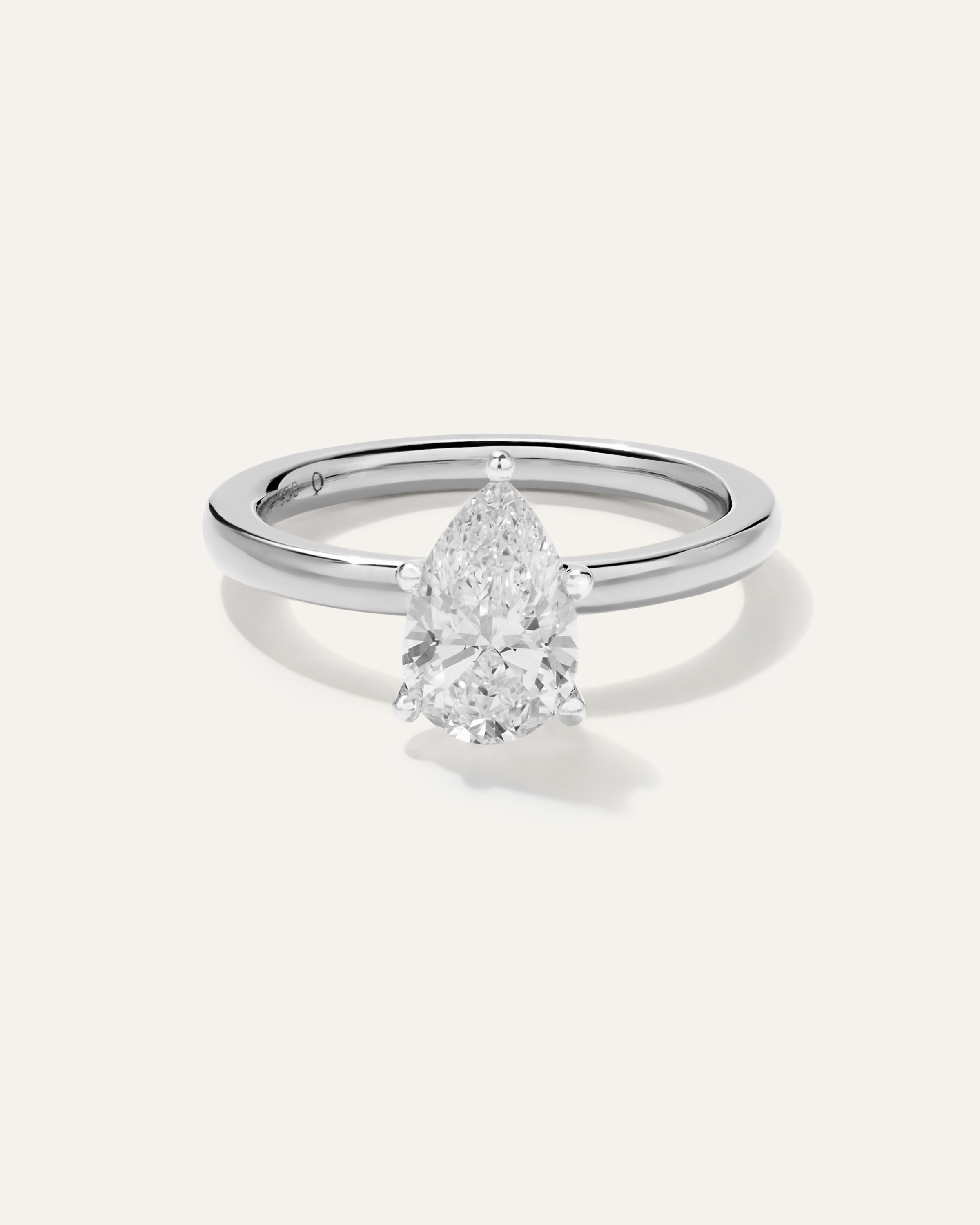Lab Grown Diamond Pear Comfort Fit Engagement Ring - 1.5ct