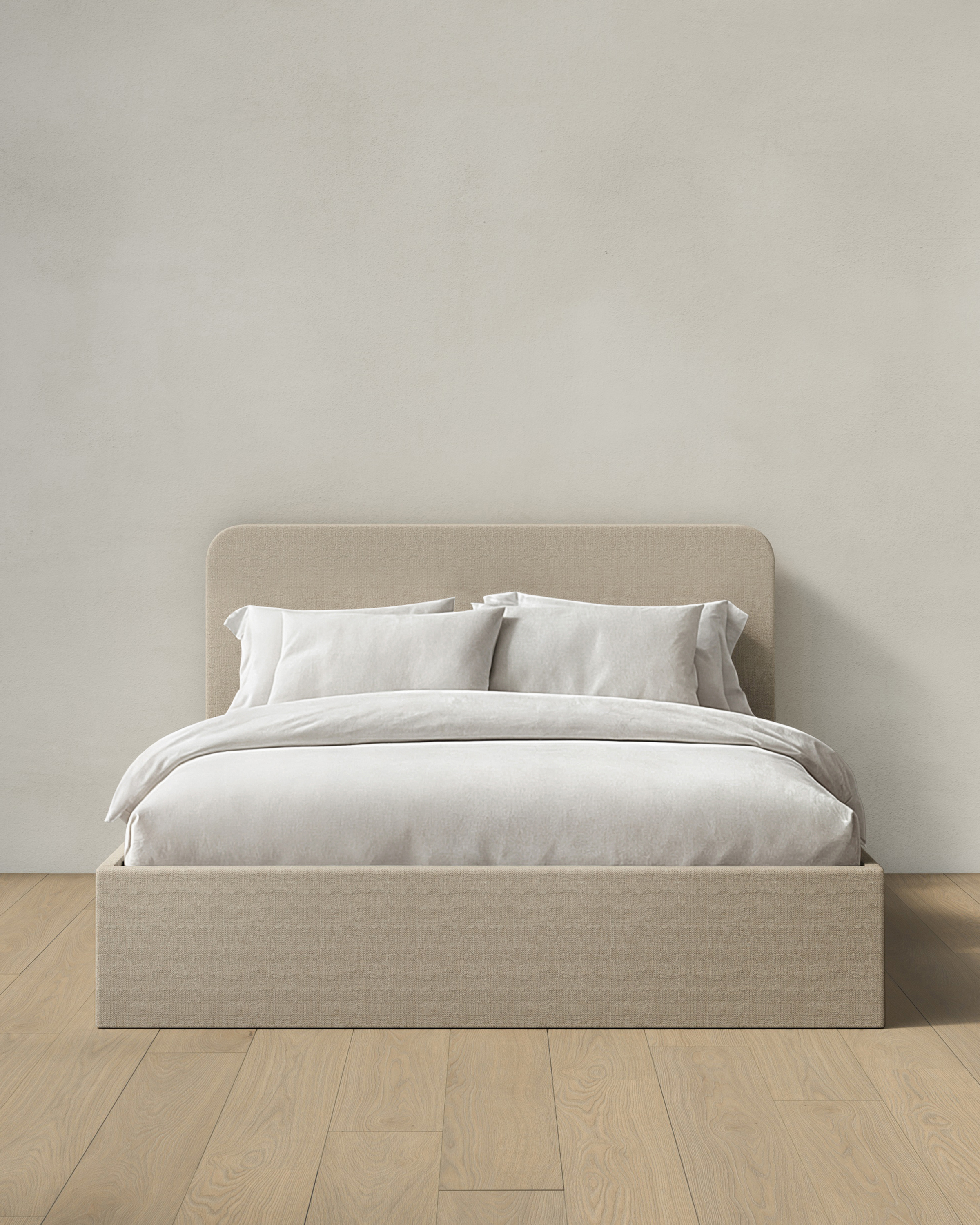 100% Linen Curved Bed