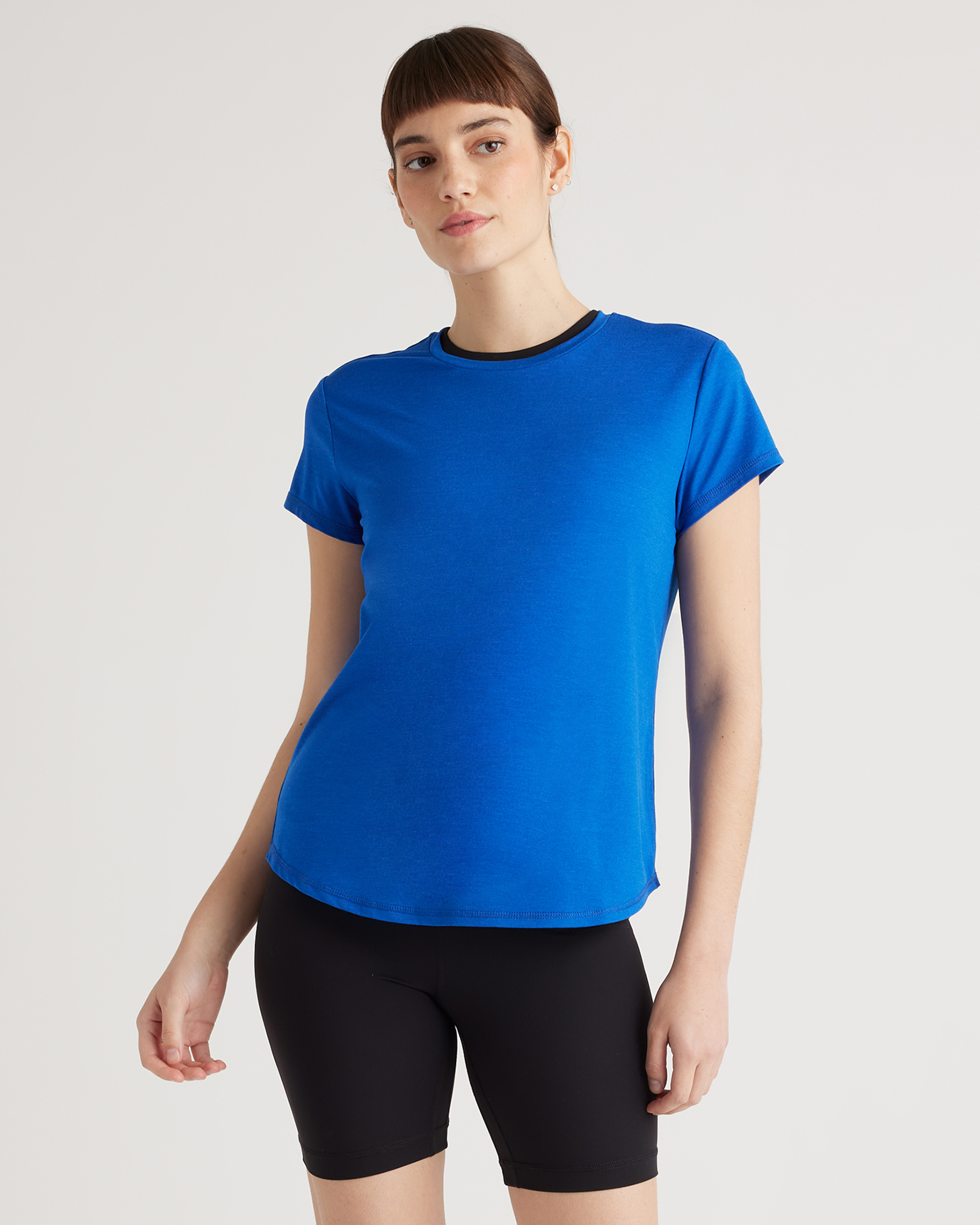 Quince Women's Flowknit Breeze T-shirt In Heather Cobalt