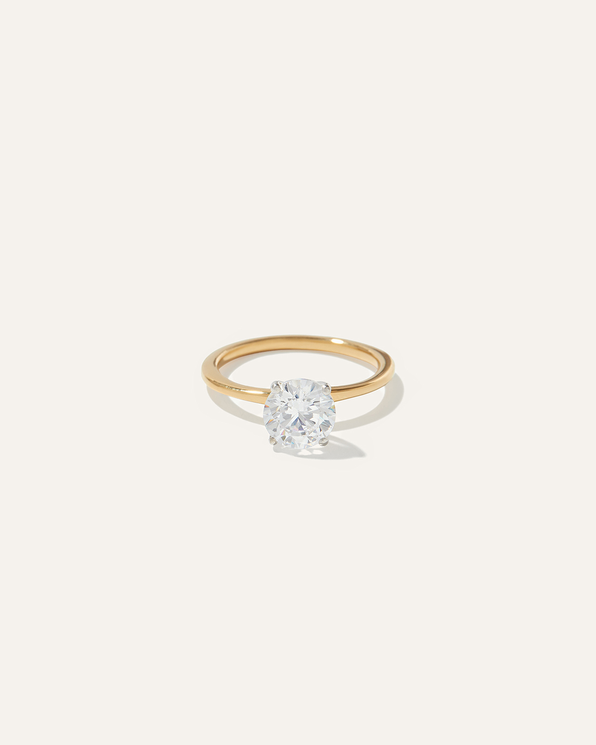 Shop Quince Women's Lab Grown Diamond Round Petite Classic Engagement Ring In Yellow Gold
