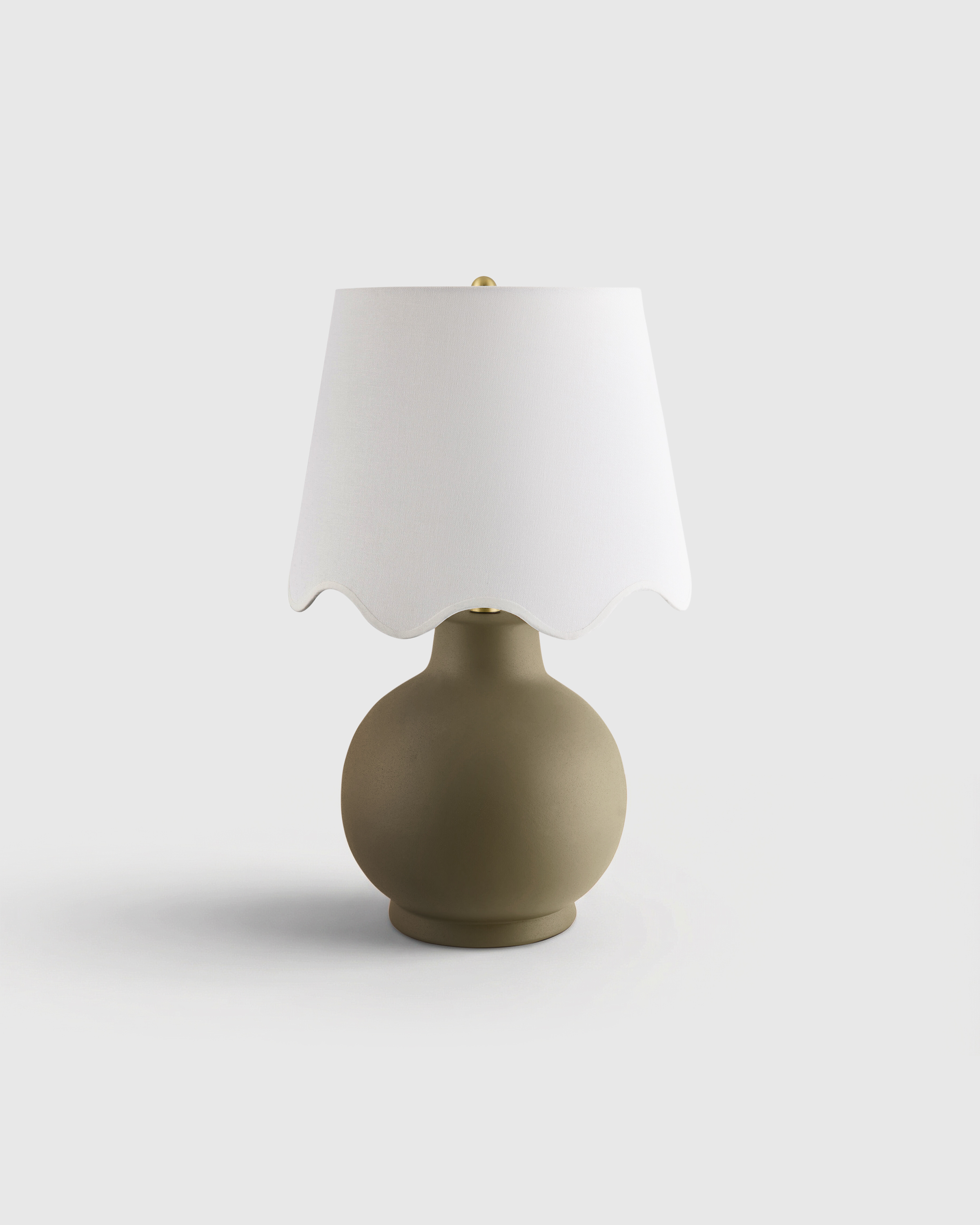 Coastal Ceramic Table Lamp with Scallop Shade