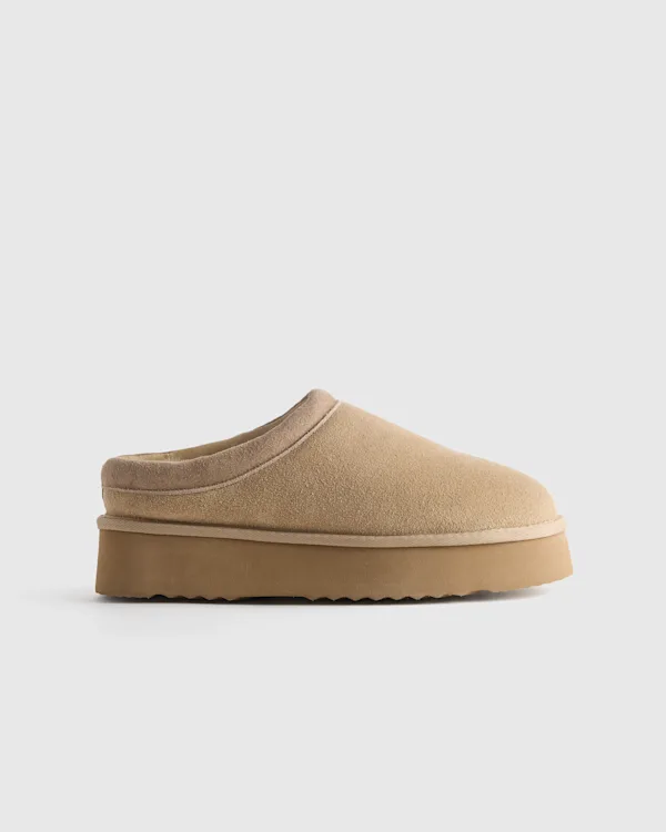 Australian Shearling Platform Clog Slipper