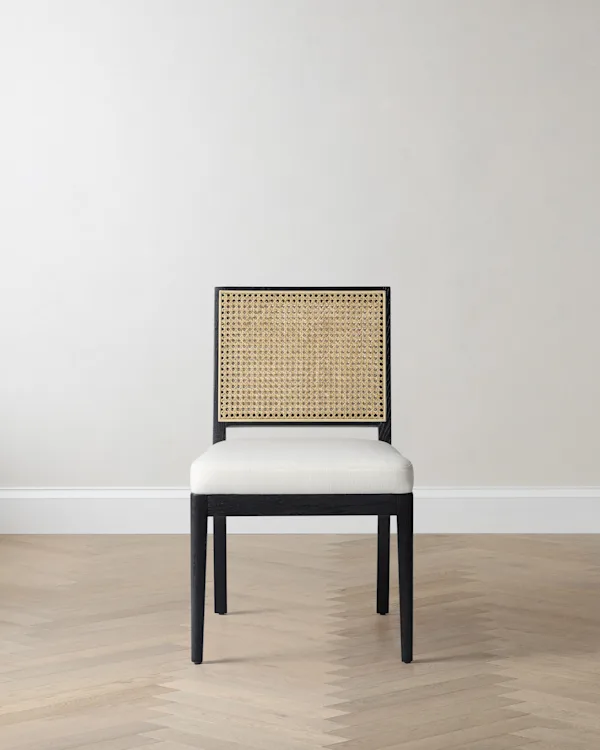 Solid Oak and Cane Dining Chair (Set of 2)