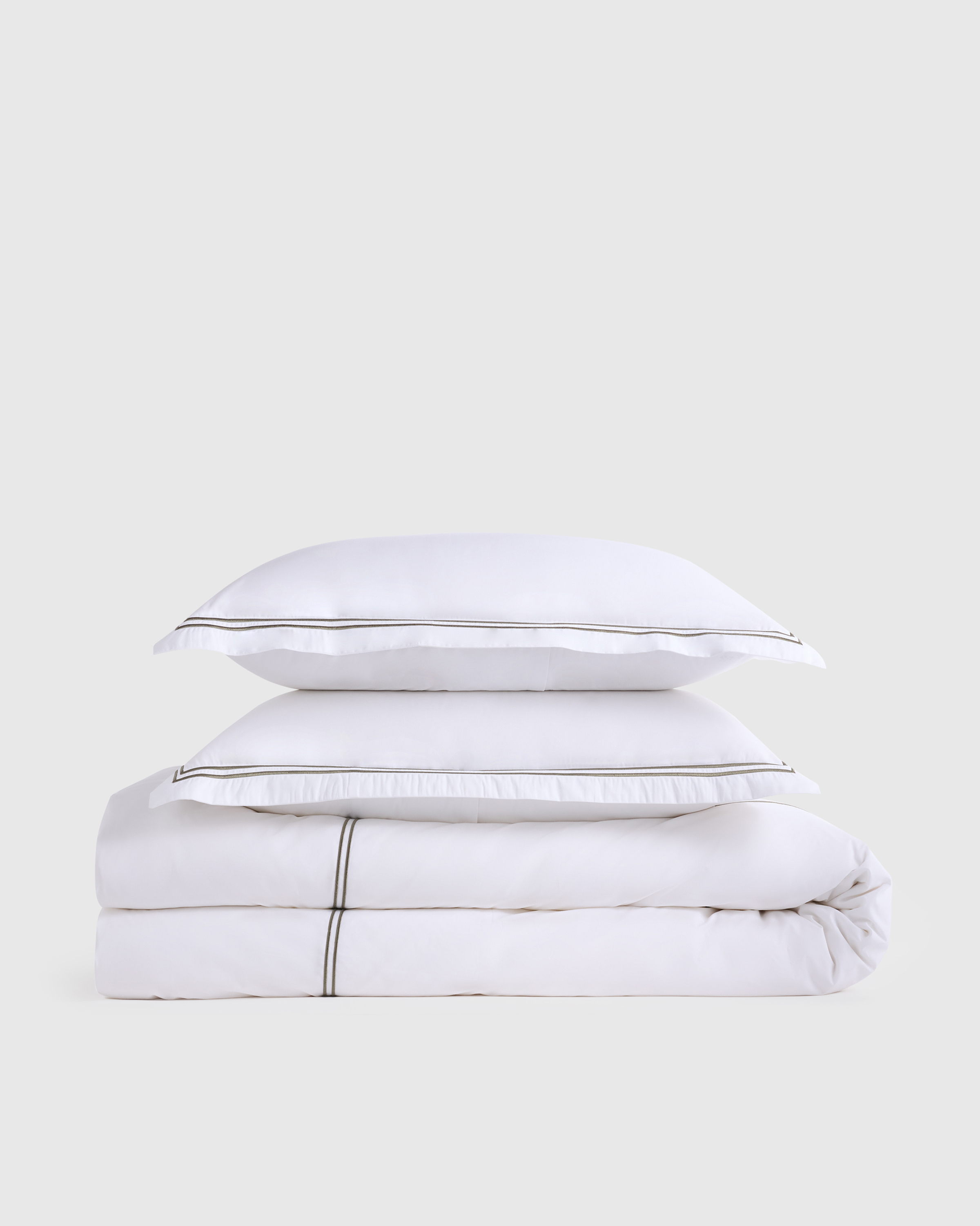 Classic Organic Percale Embellished Duvet Cover Set - thumbnail 10