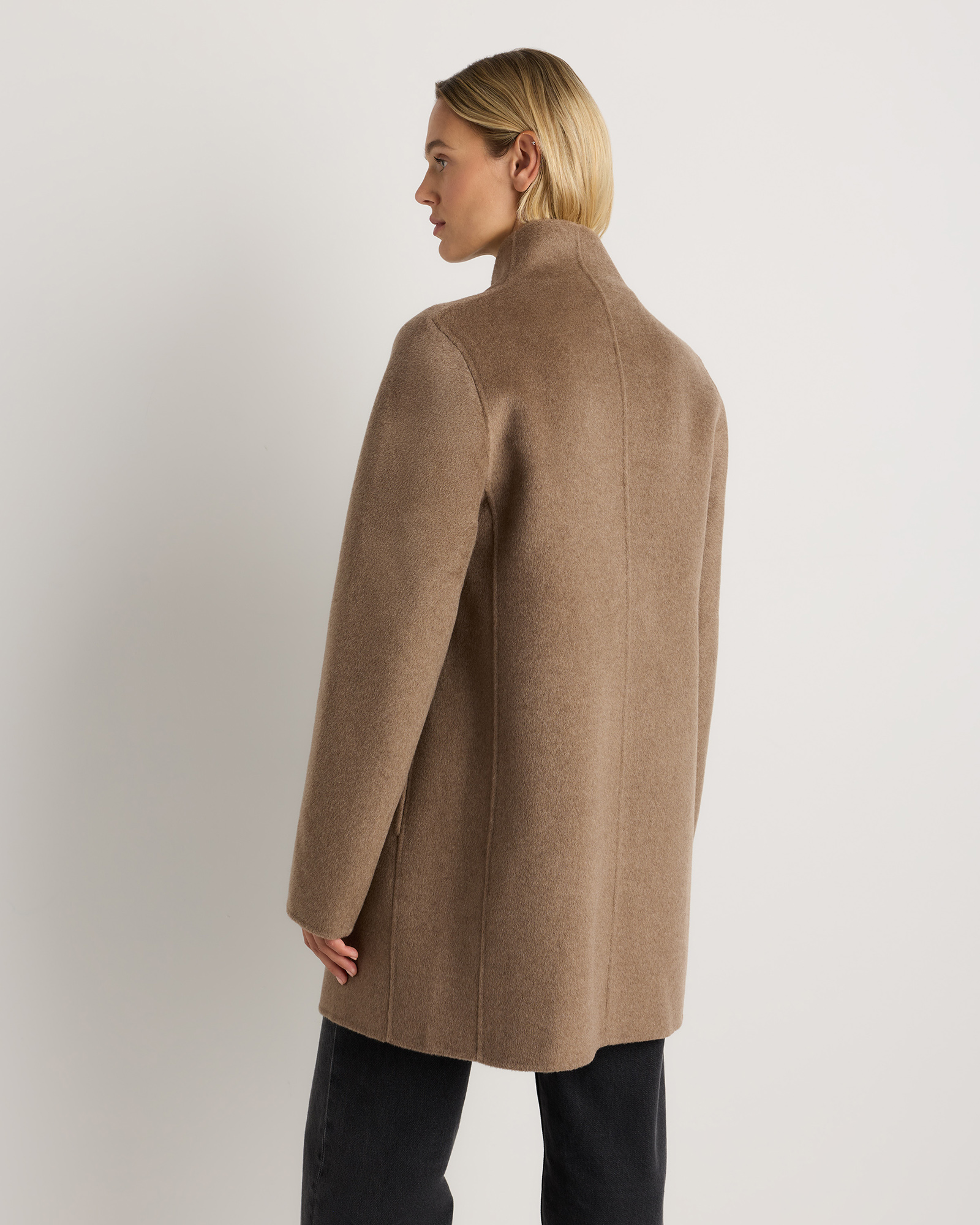 100% Mongolian Cashmere Double-Faced Cocoon Coat