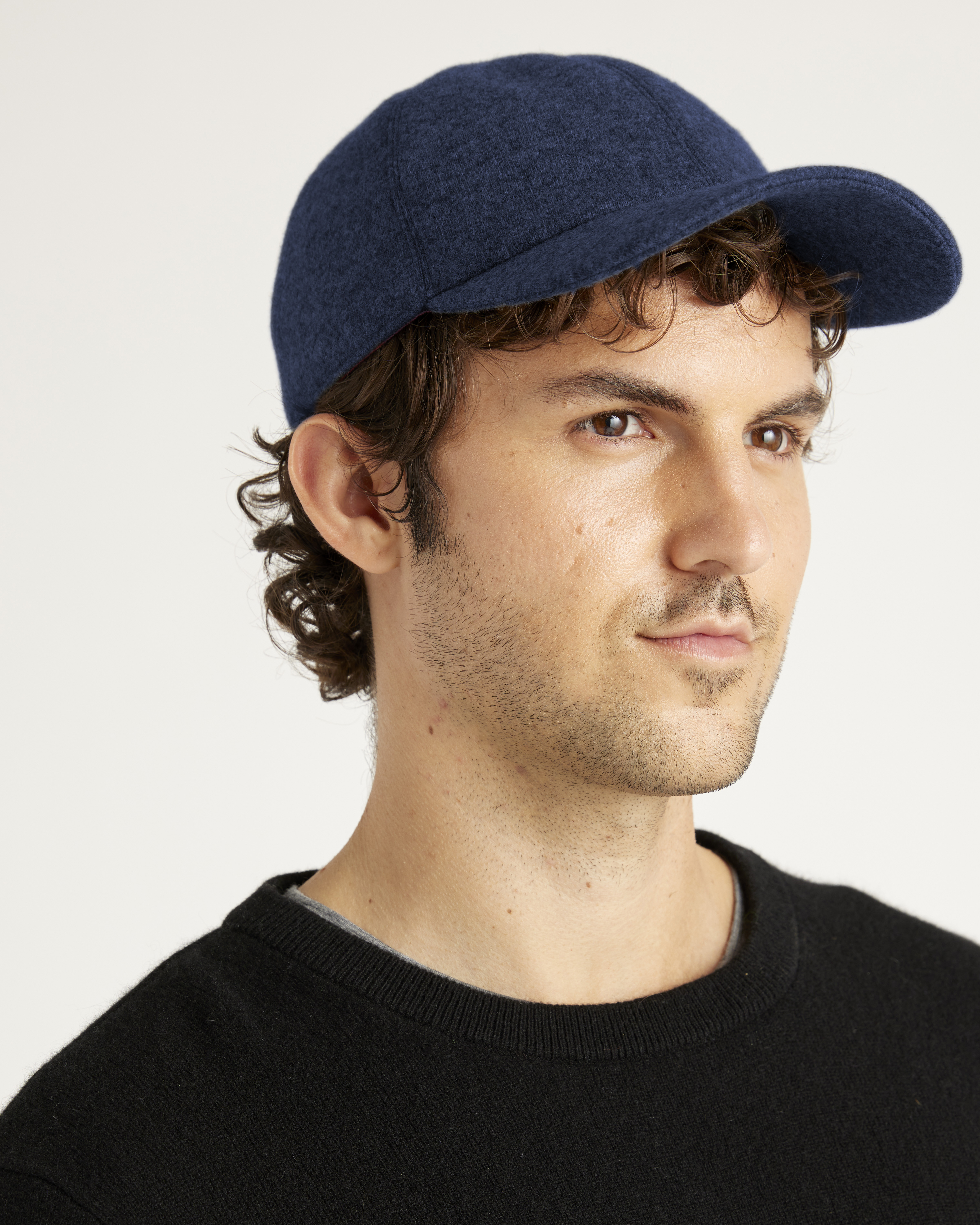 men's cashmere baseball cap