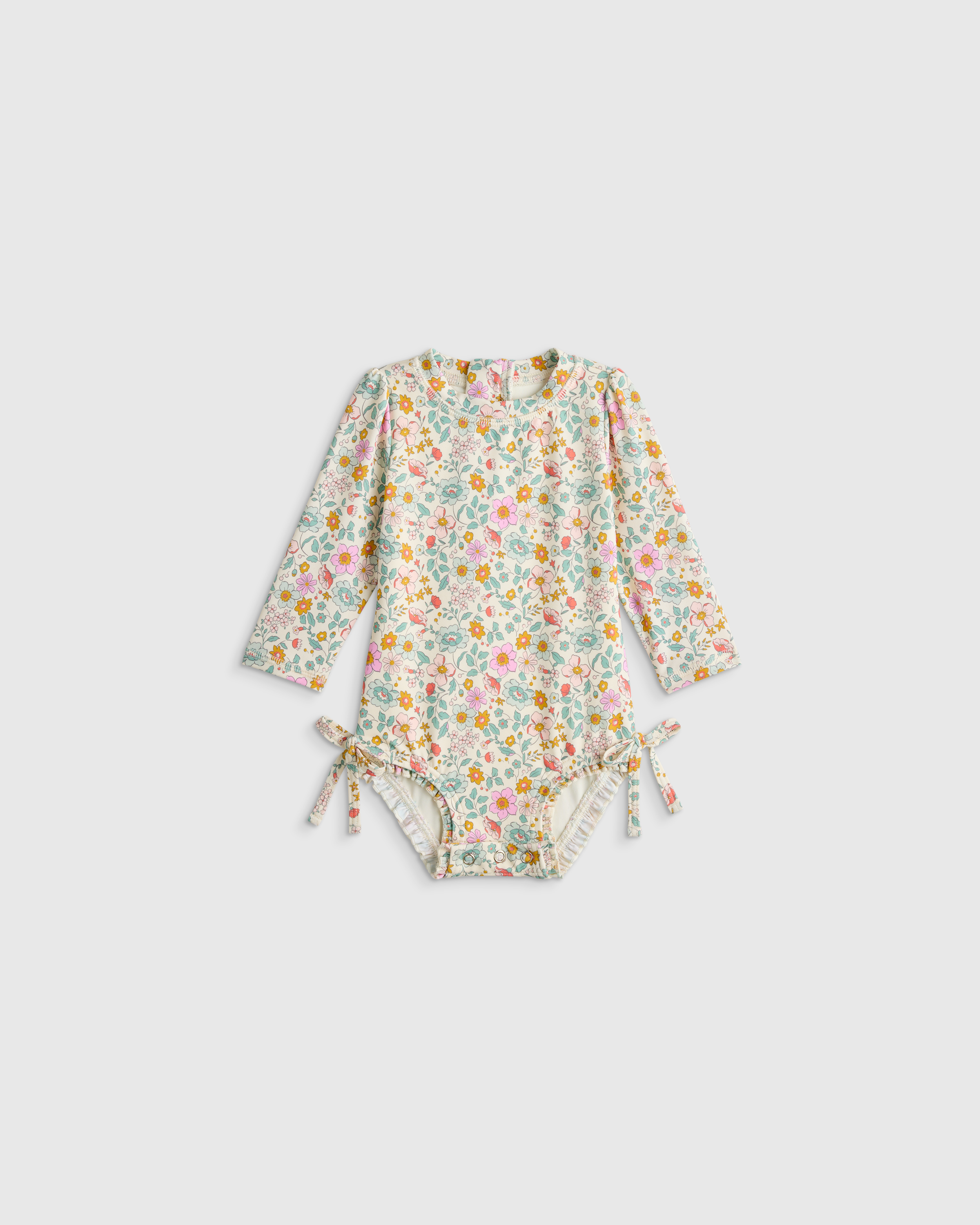 Long Sleeve Tie One-Piece Swimsuit
