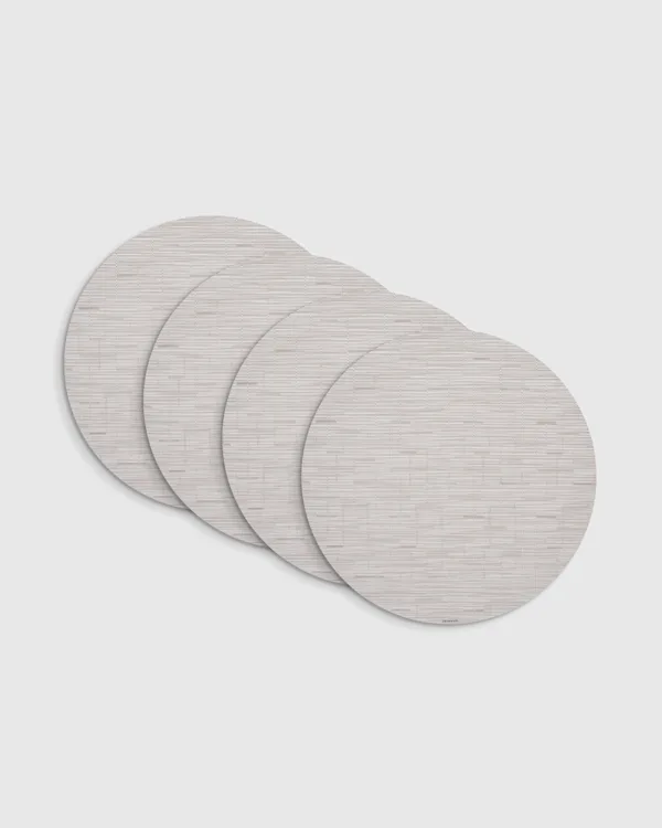 Bamboo Easy-Care Round Placemat, Set of 4 by Chilewich