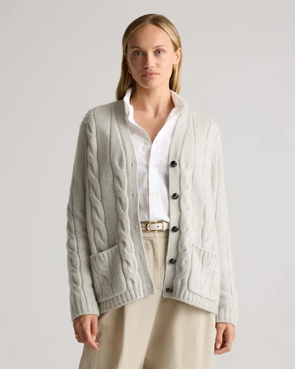 Luxe Baby Cashmere Cable Cardigan