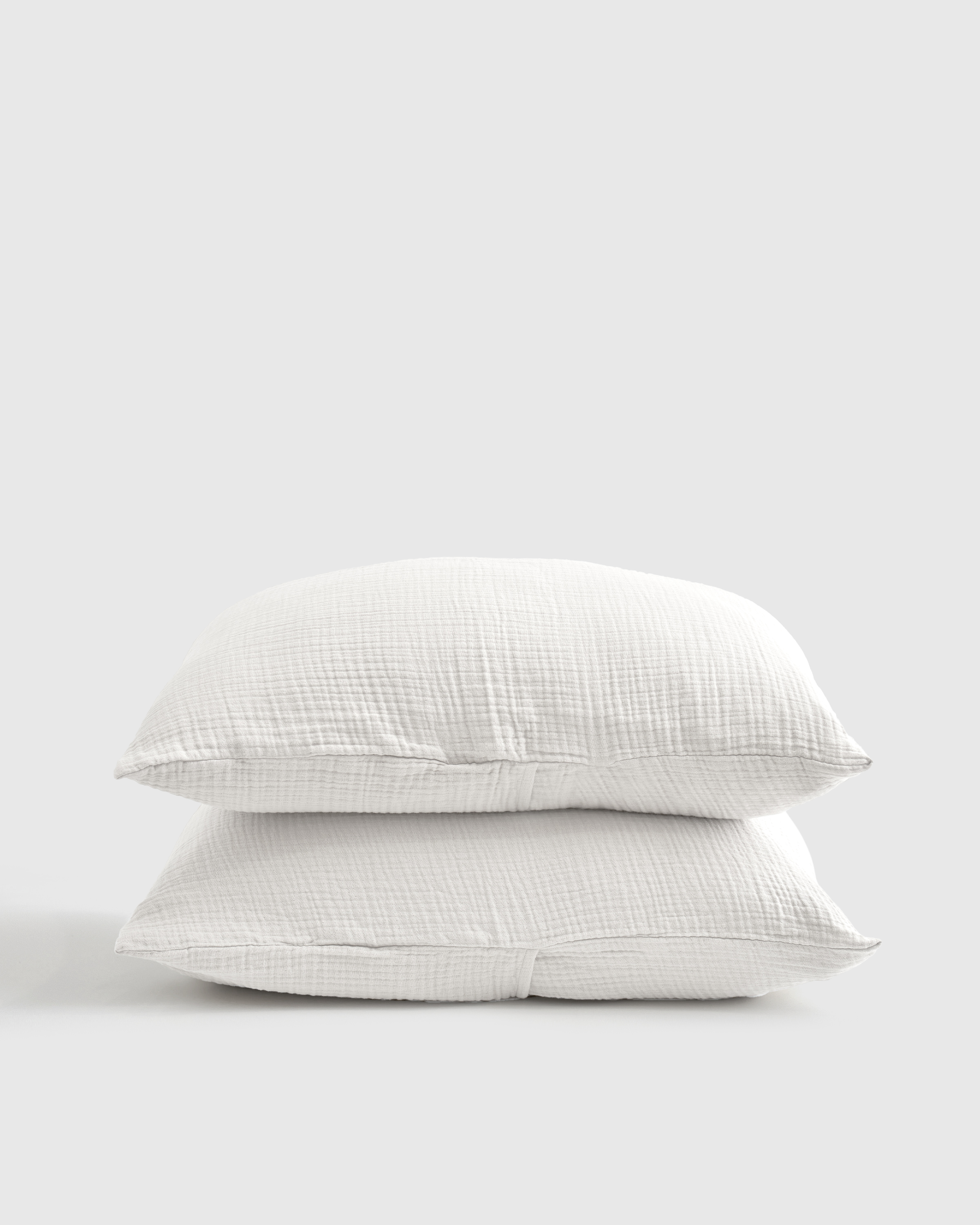 Organic Airy Gauze Sham Set in White - Quince
