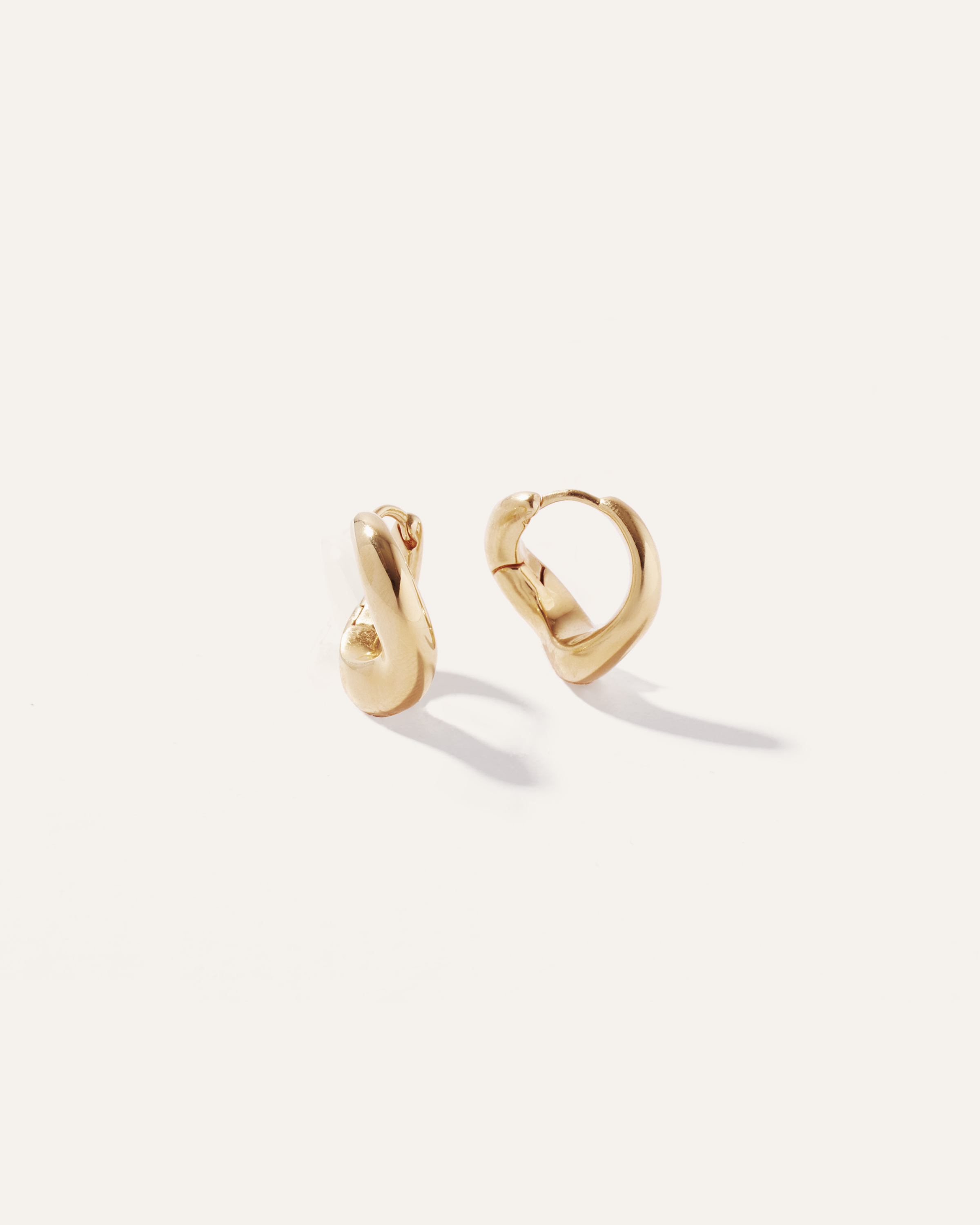 Quince Women's Bold Wave Hoop Earrings In Gold Vermeil