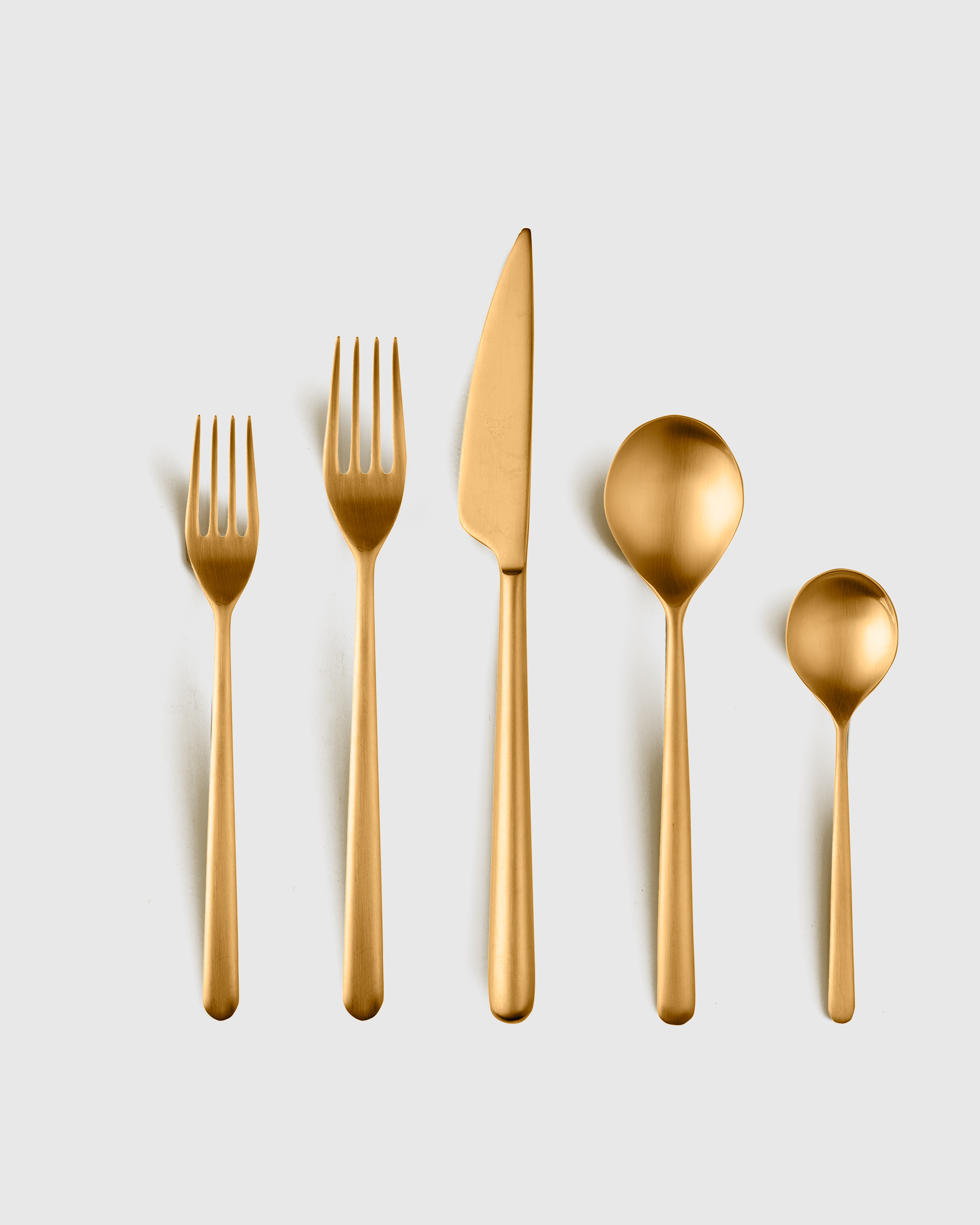 Quince Linea Flatware 20-pc Set In Brushed Gold