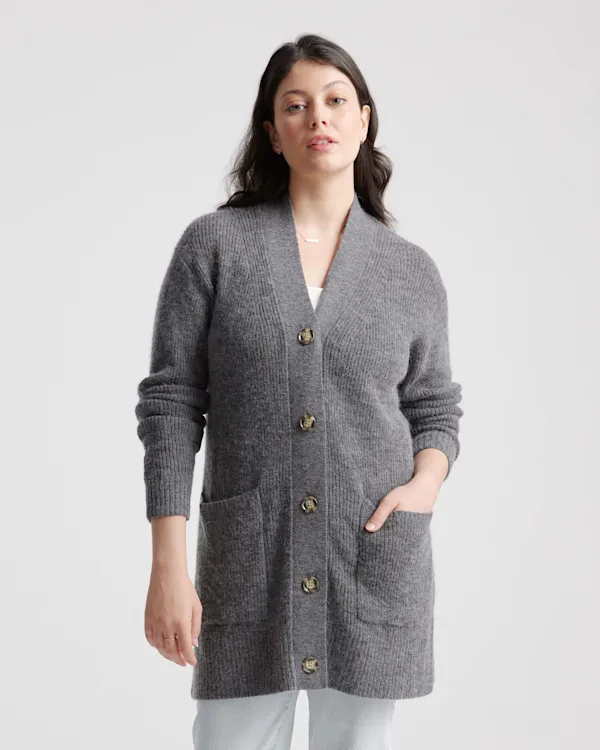 Baby Alpaca-Wool Oversized Cardigan 