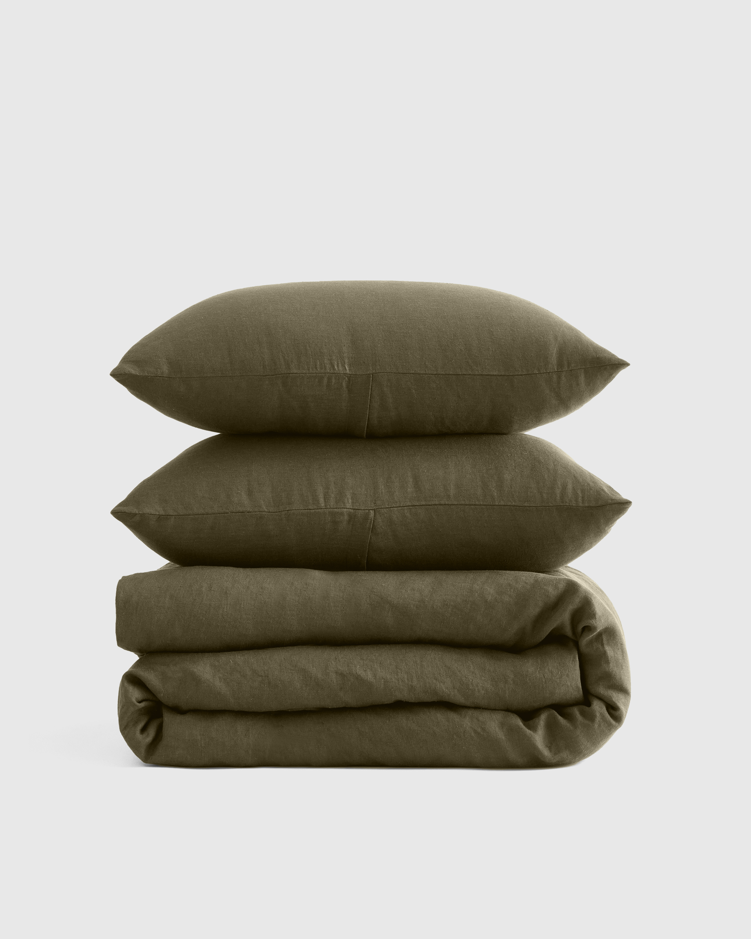 Linen Duvet Cover Set | Quince in Blue Fog Gingham