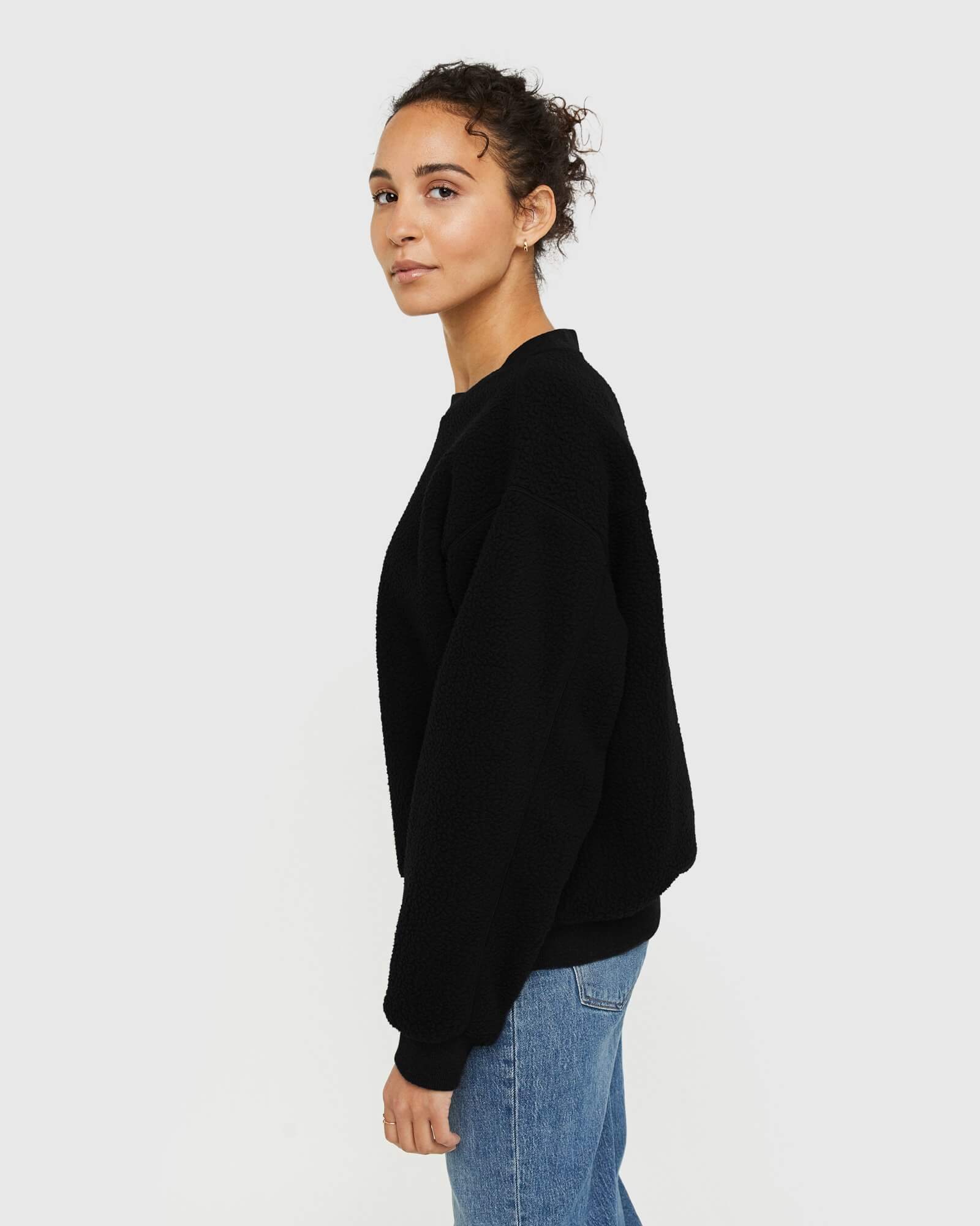 sherpa crewneck sweatshirt