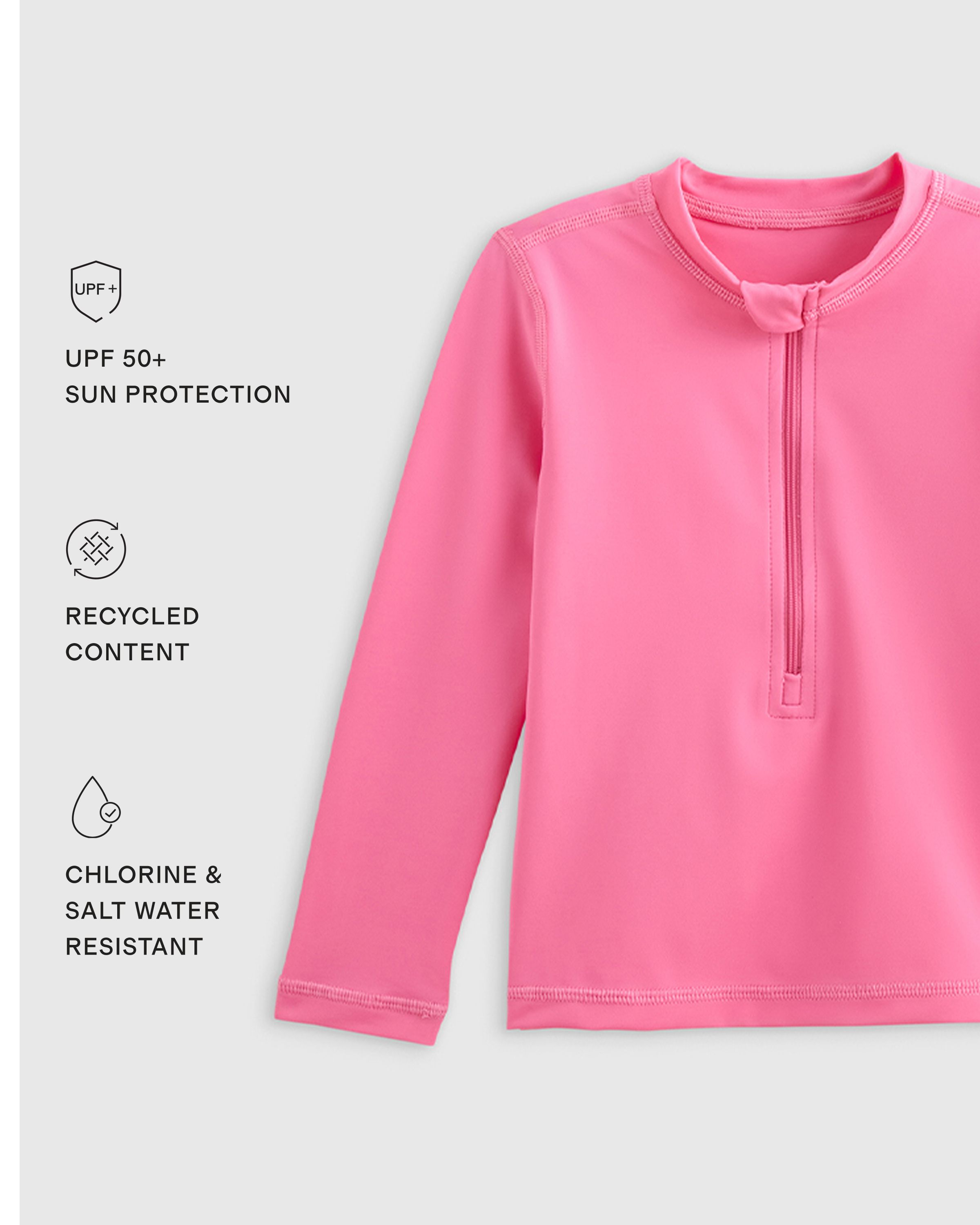 Long Sleeve Zip-Up Rash Guard - Baby - thumbnail 8
