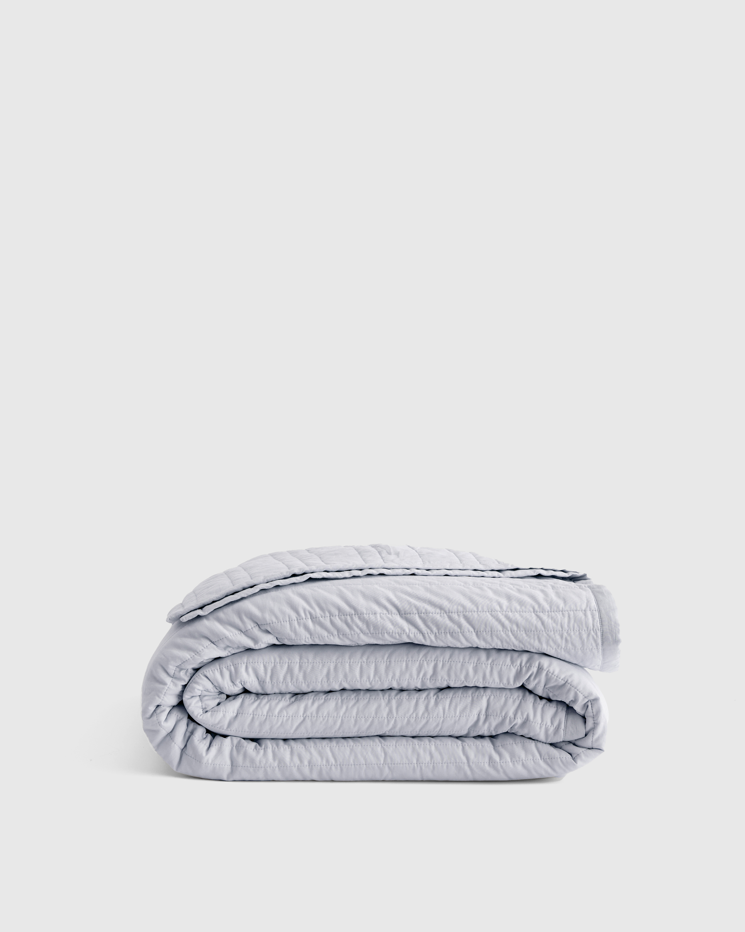 Organic Cotton Stripe Stitch Quilt in Sand