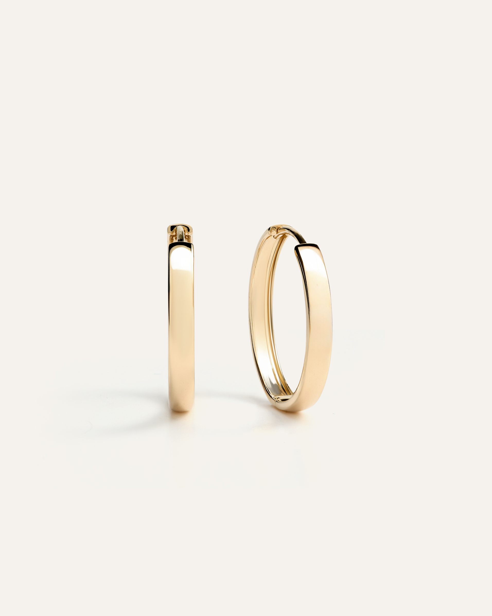 14K Gold Bold Hoops
