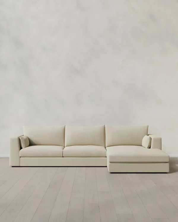 Oasis Chaise Sectional in Performance Linen