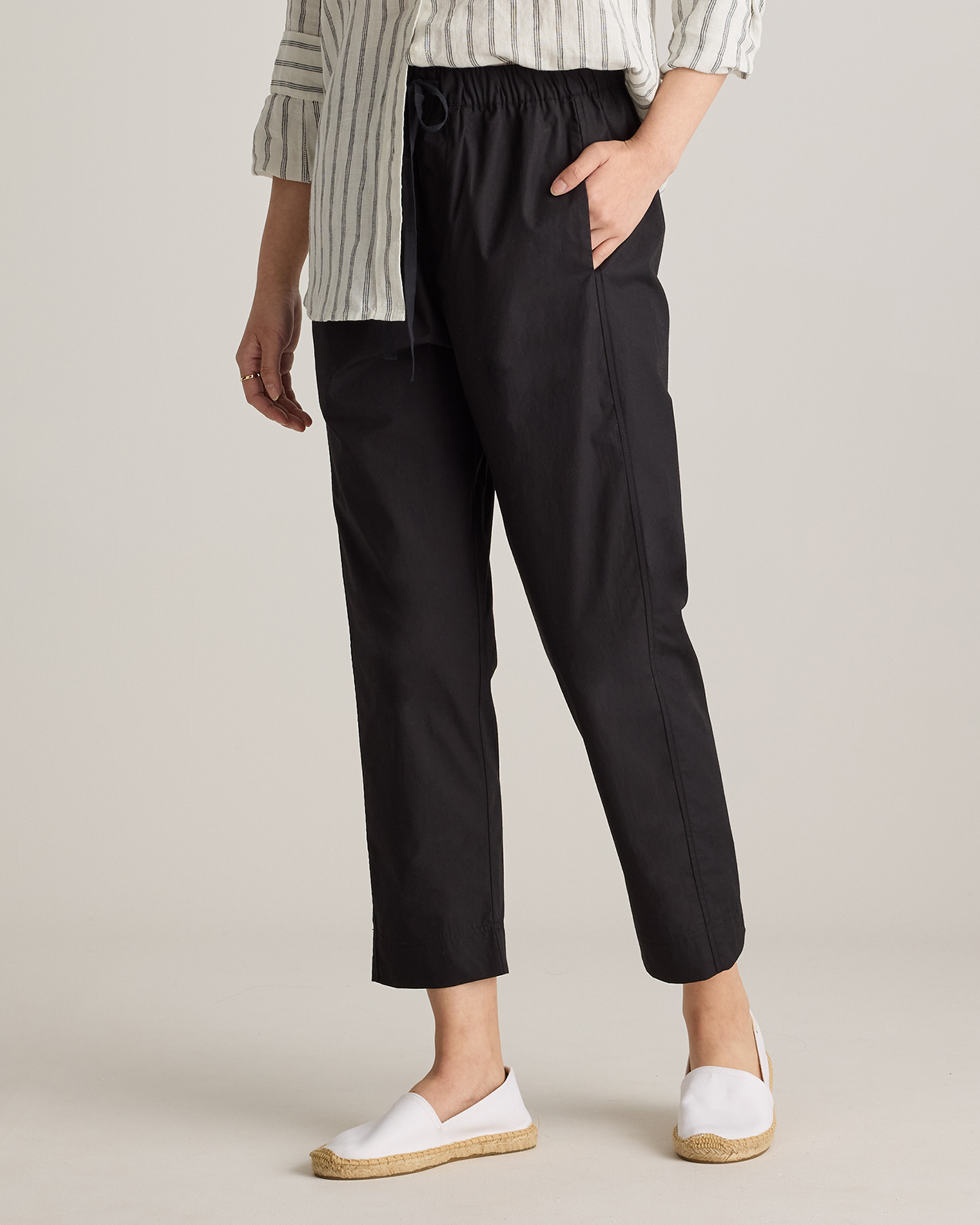 100% Organic Cotton Poplin Pull-On Pants 