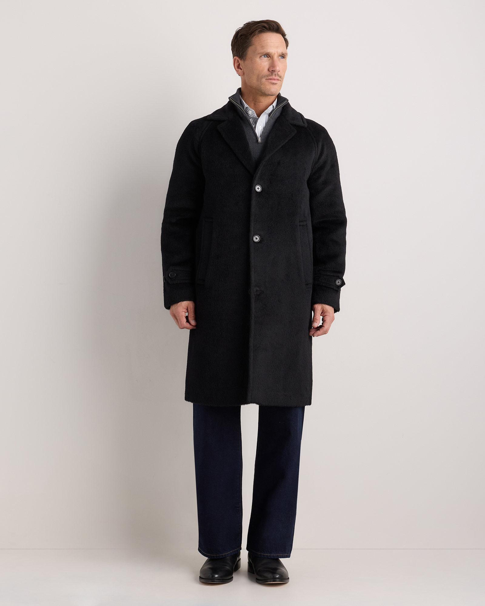 Alpaca-Wool Overcoat