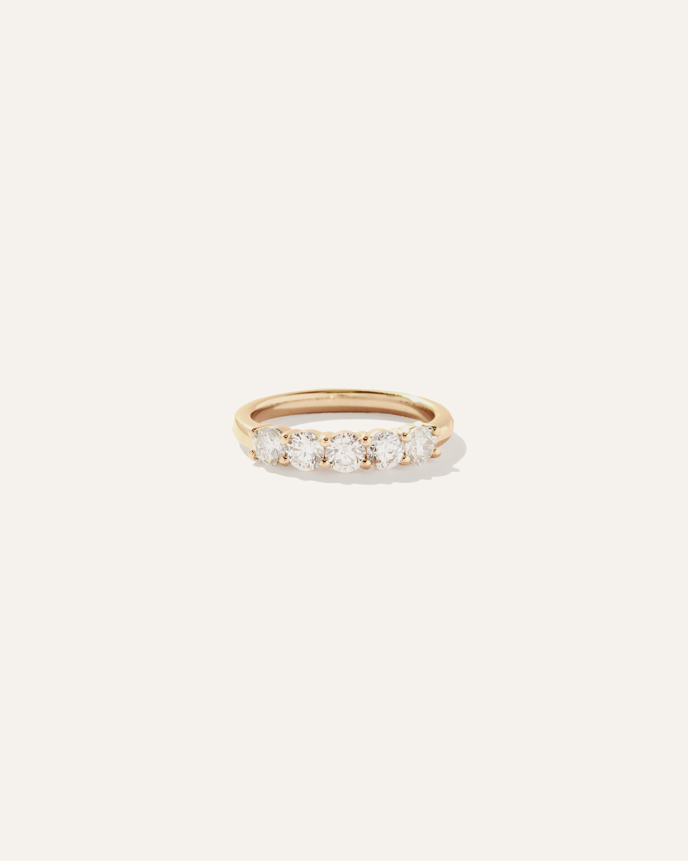 Quince Women's Diamond Five Stone Band Rings In Yellow Gold