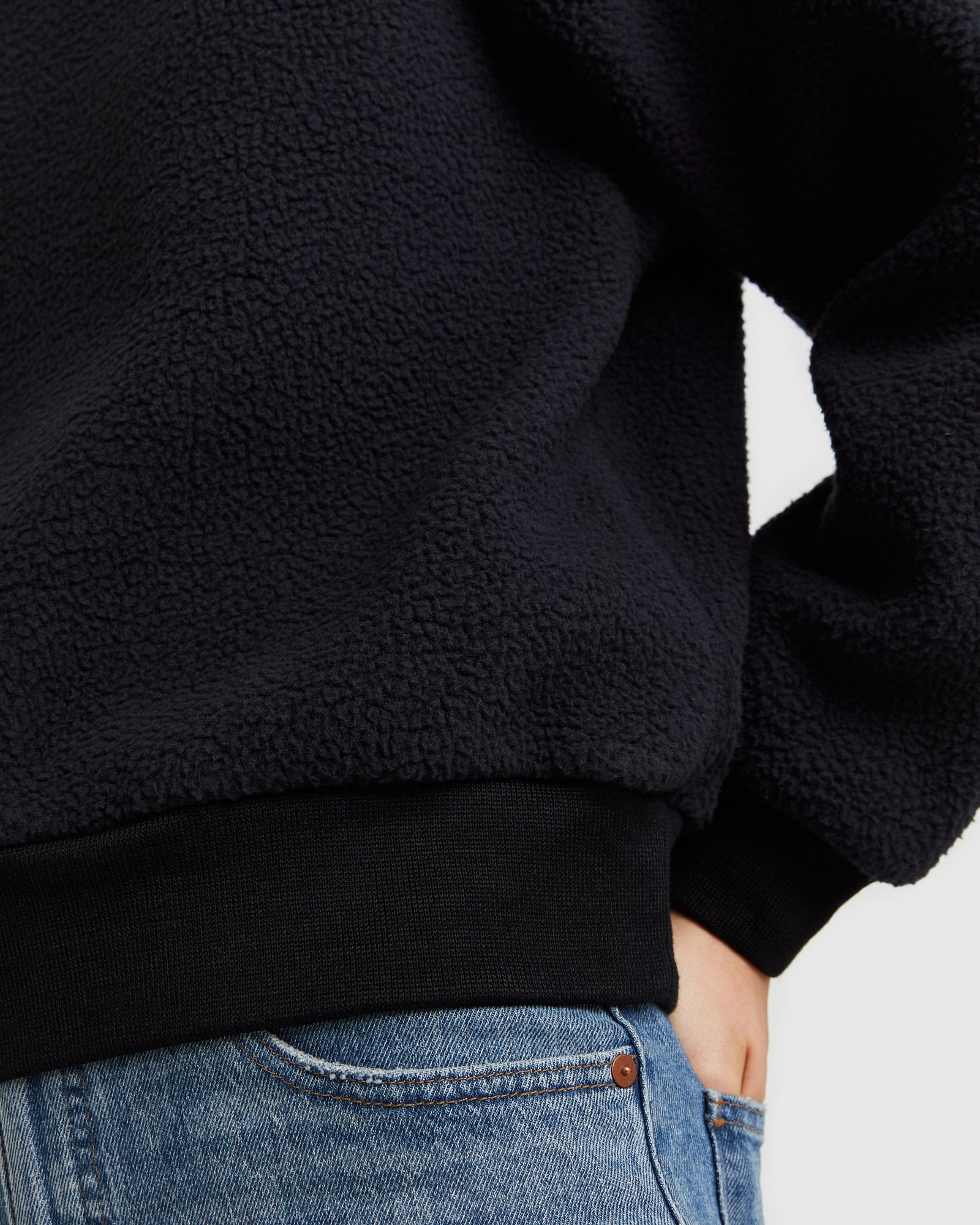 sherpa crewneck sweatshirt