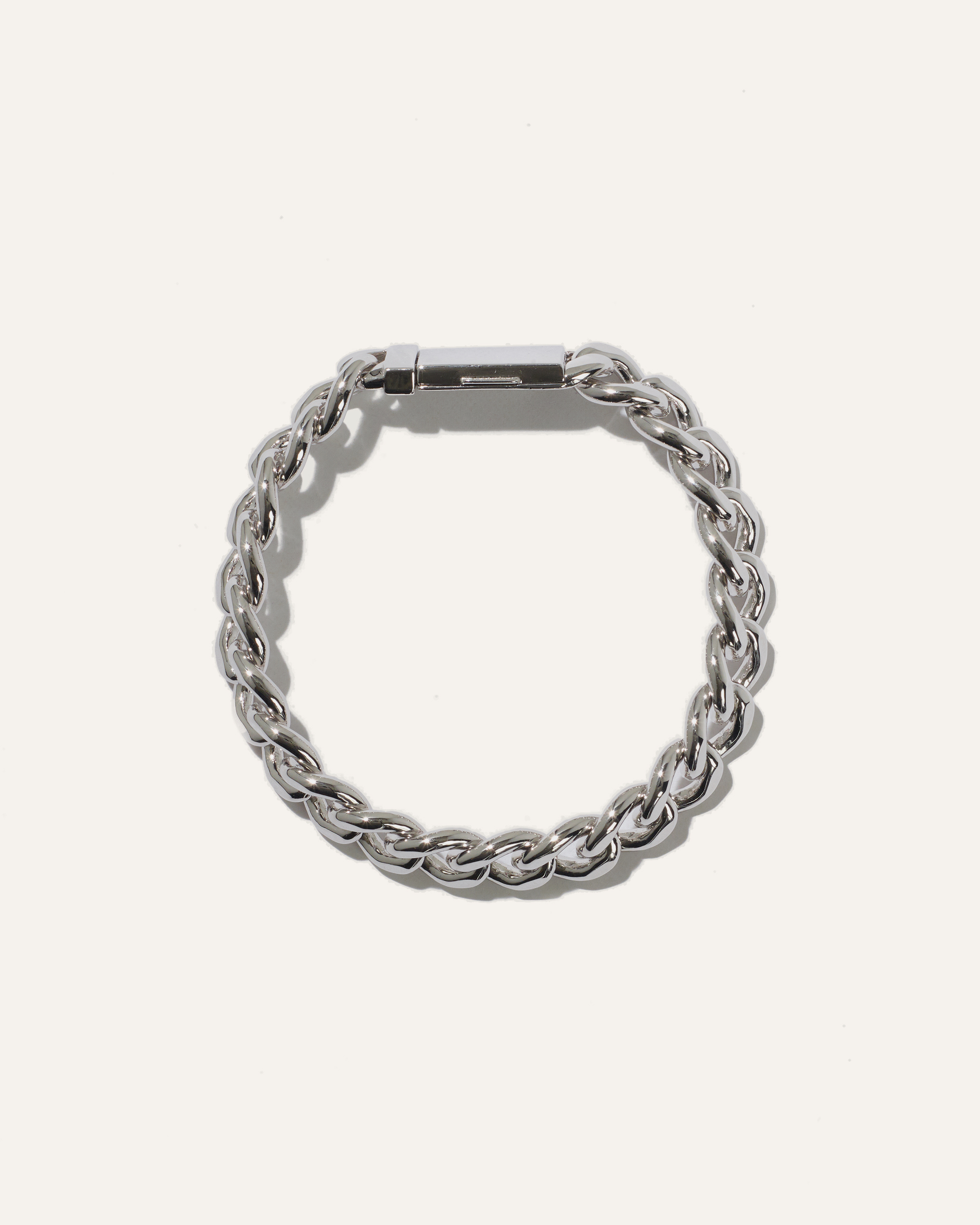 Quince Men's Silver Bold Cuban Curb Box Clasp Bracelet In Sterling Silver