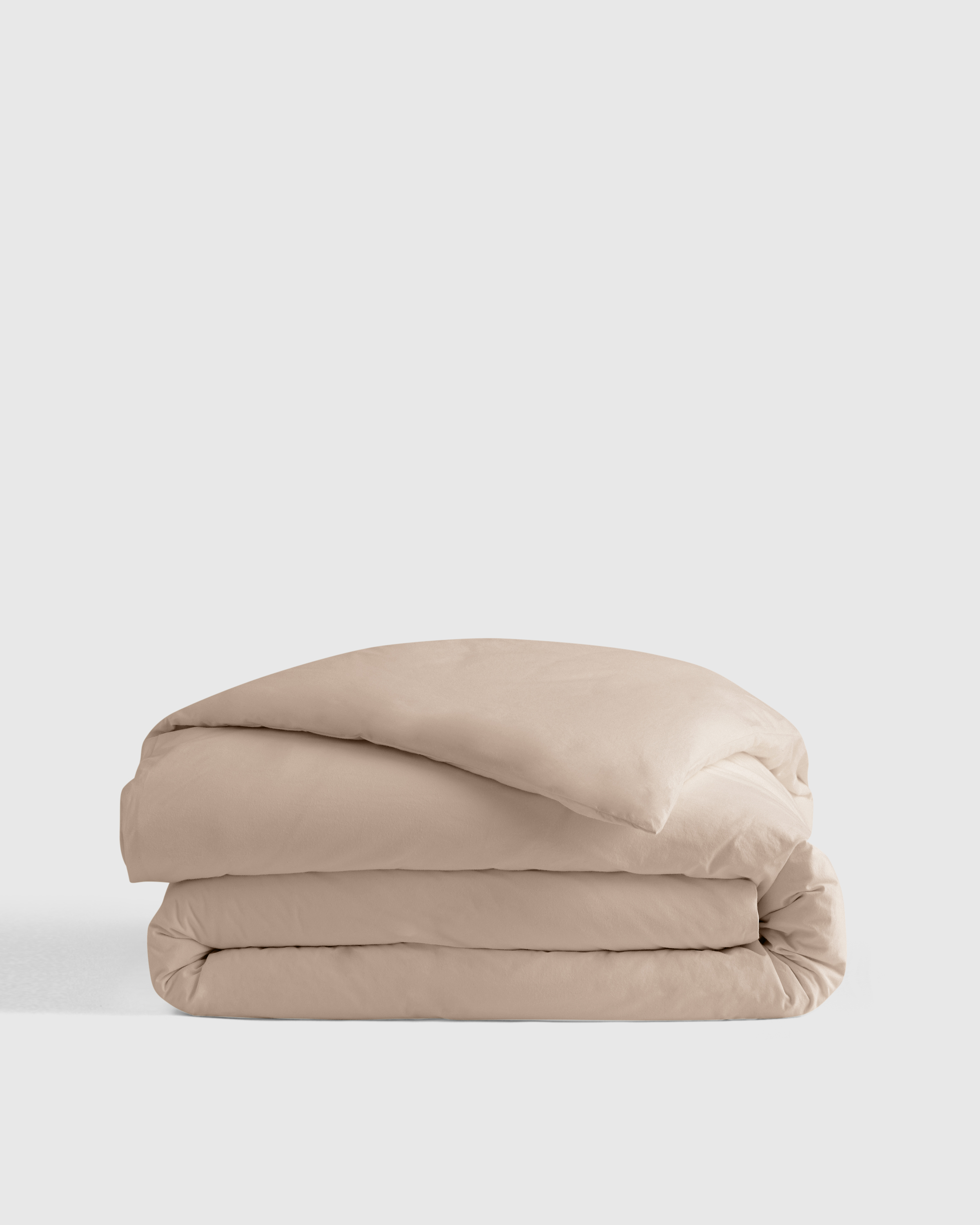 Organic Brushed Cotton Duvet Cover in Ivory
