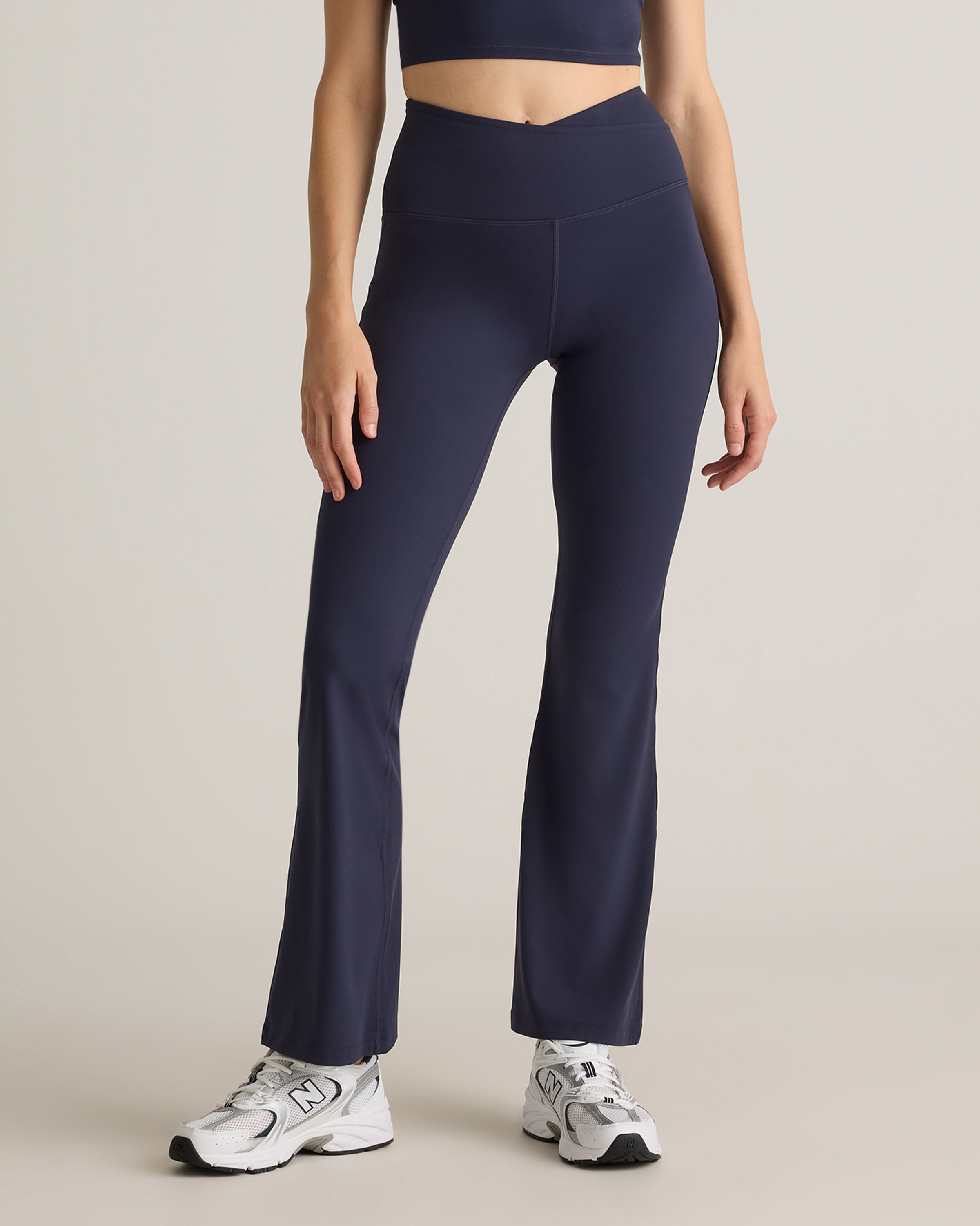 Ultra-Form High-Rise Crossover Flared Pant in Deep Navy