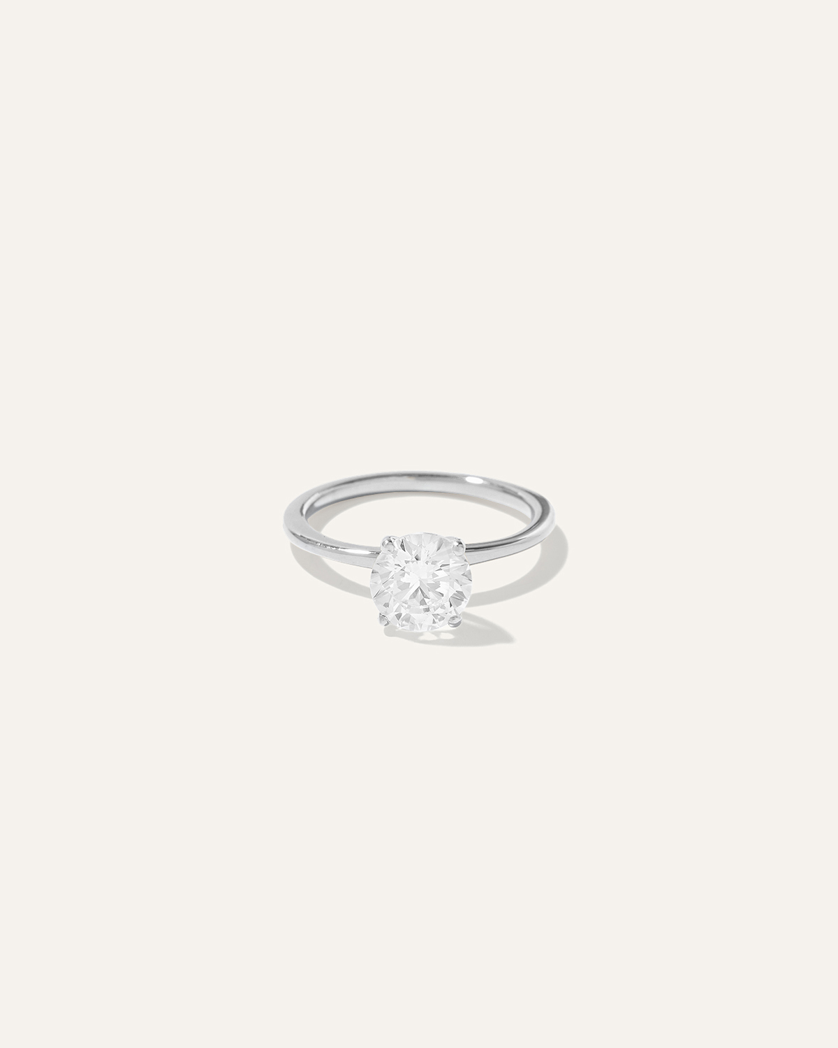 Shop Quince Women's Lab Grown Diamond Round Petite Classic Engagement Ring In White Gold