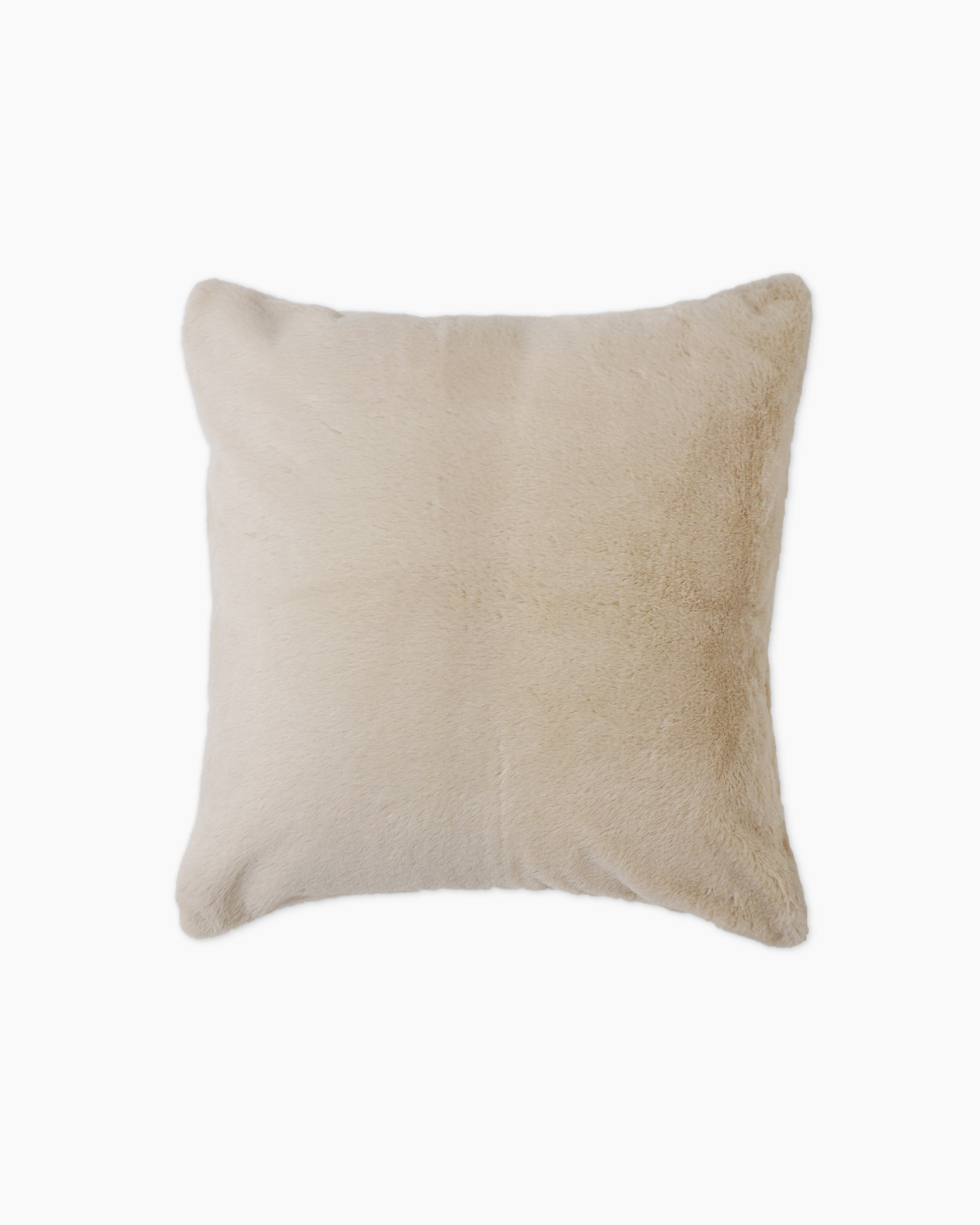 Quince Plush Faux Fur Pillow Cover In White