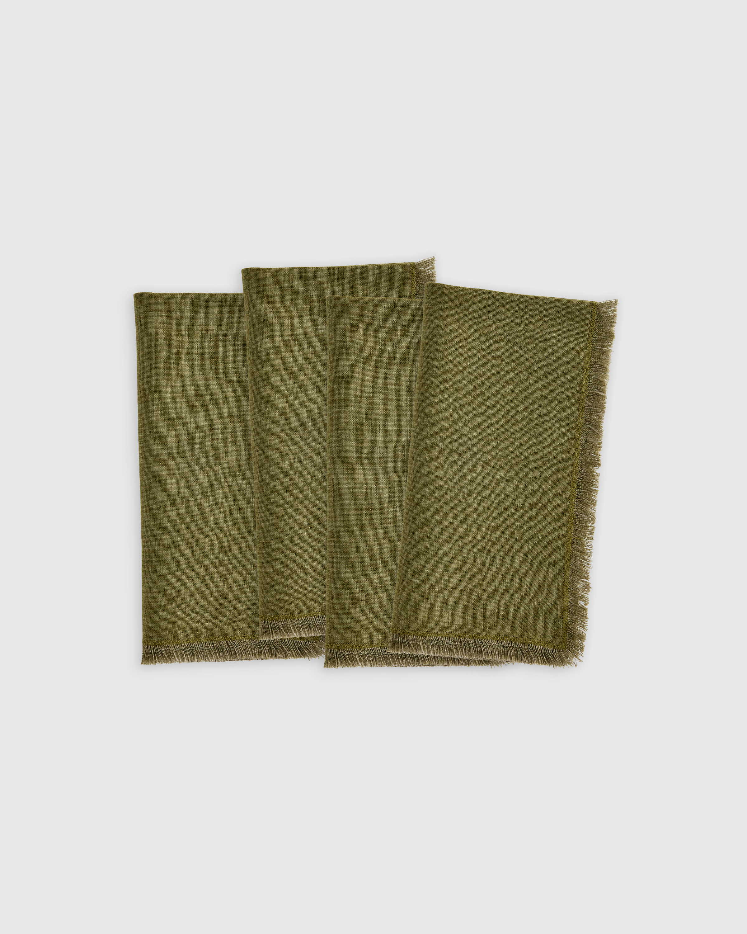 European Linen Fringe Napkins (Set of 4)