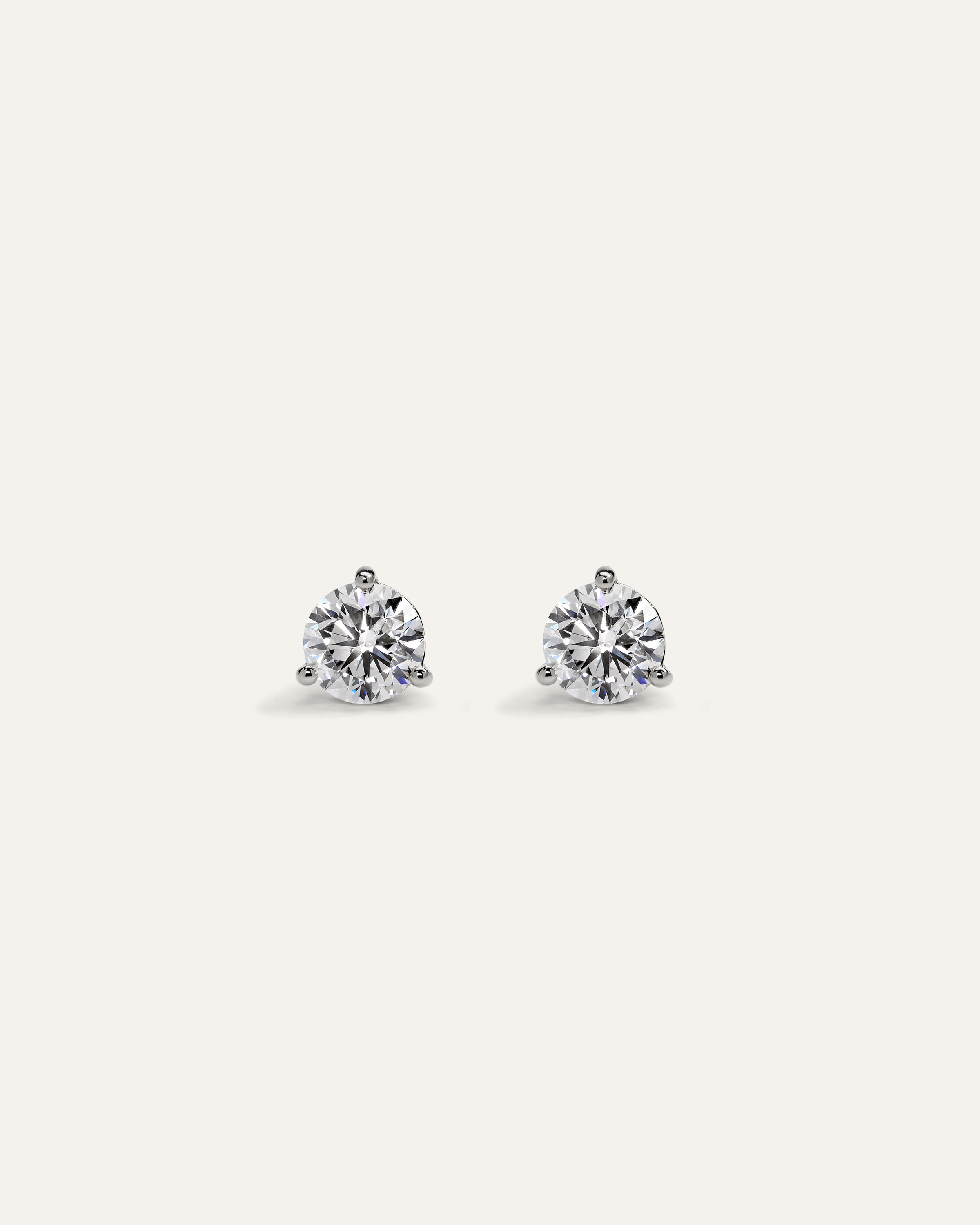14K Gold Lab Grown Diamond Martini Studs - 1ctw