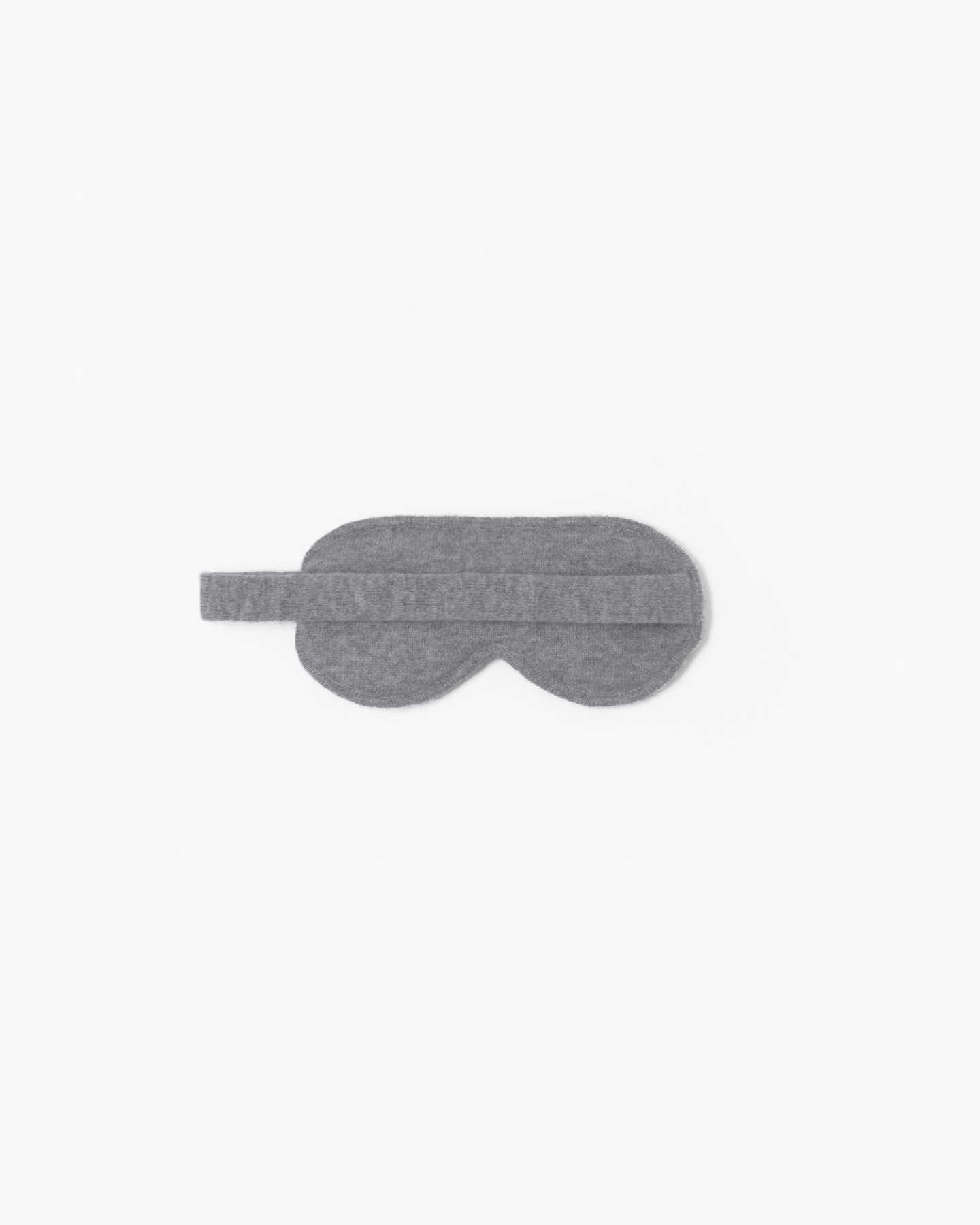 Mongolian Cashmere Sleep Mask - Heather Grey - 1 - Thumbnail