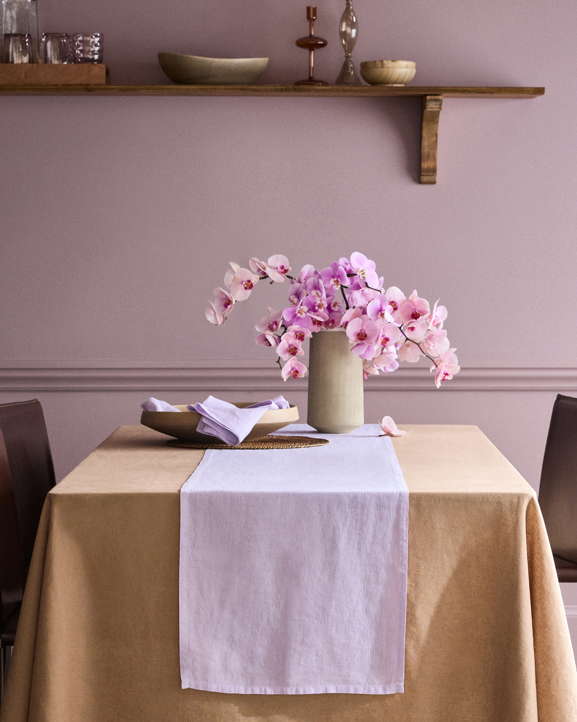 European Linen Table Runner in Flax